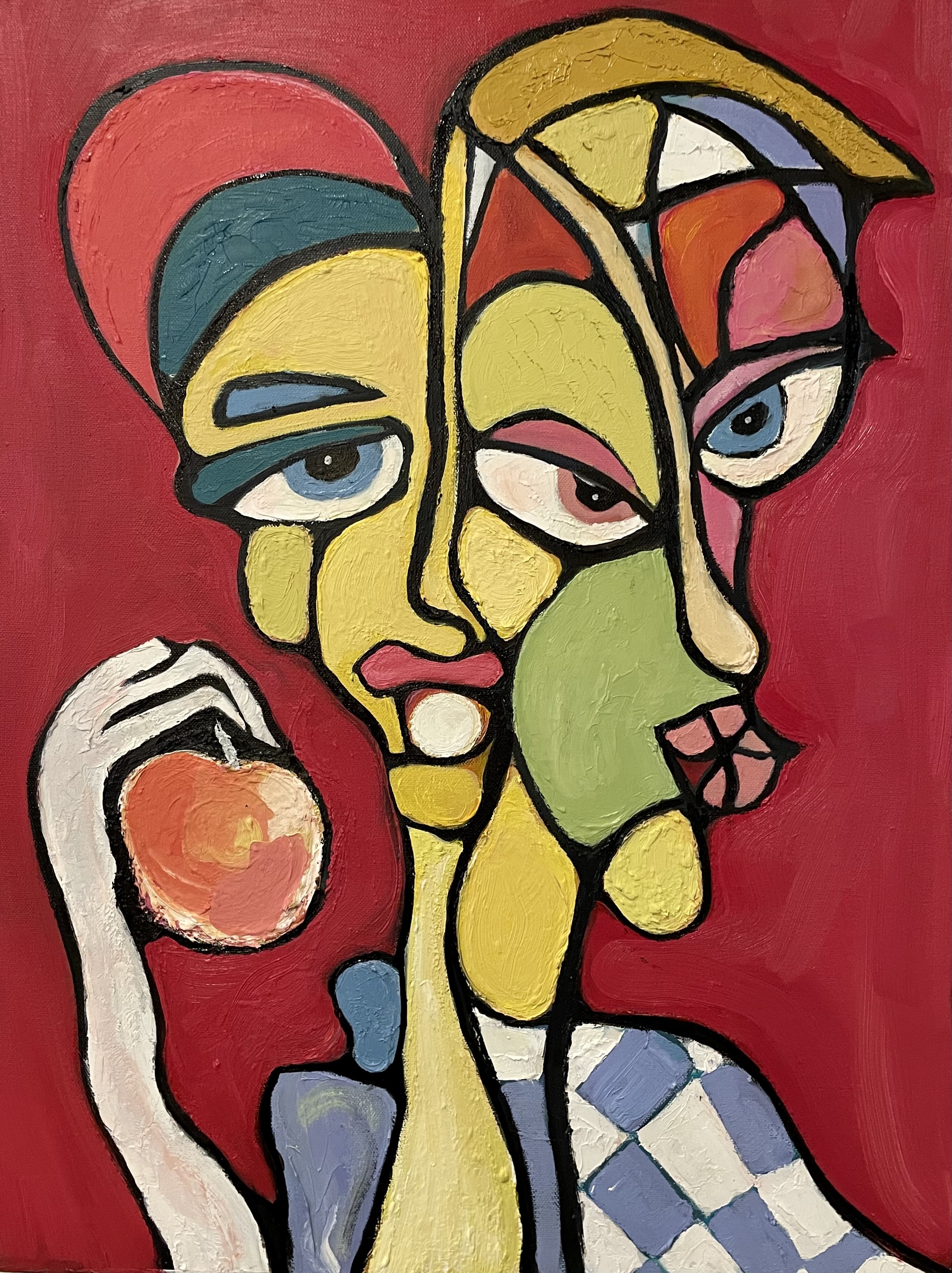 18"x24" "Faces"