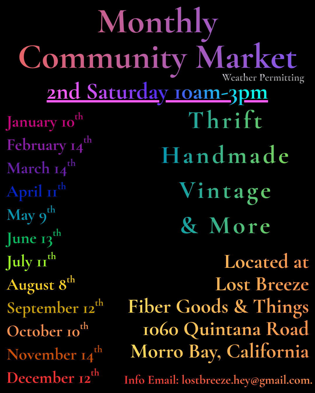 Monthly Community Market