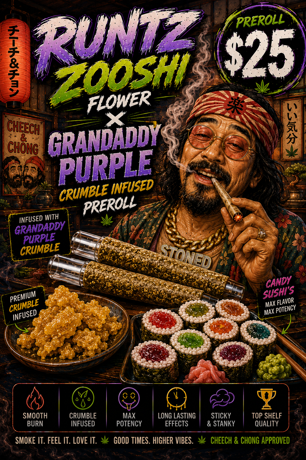 RZ x Granddaddy Purple Crumble Infused Pre-Roll
