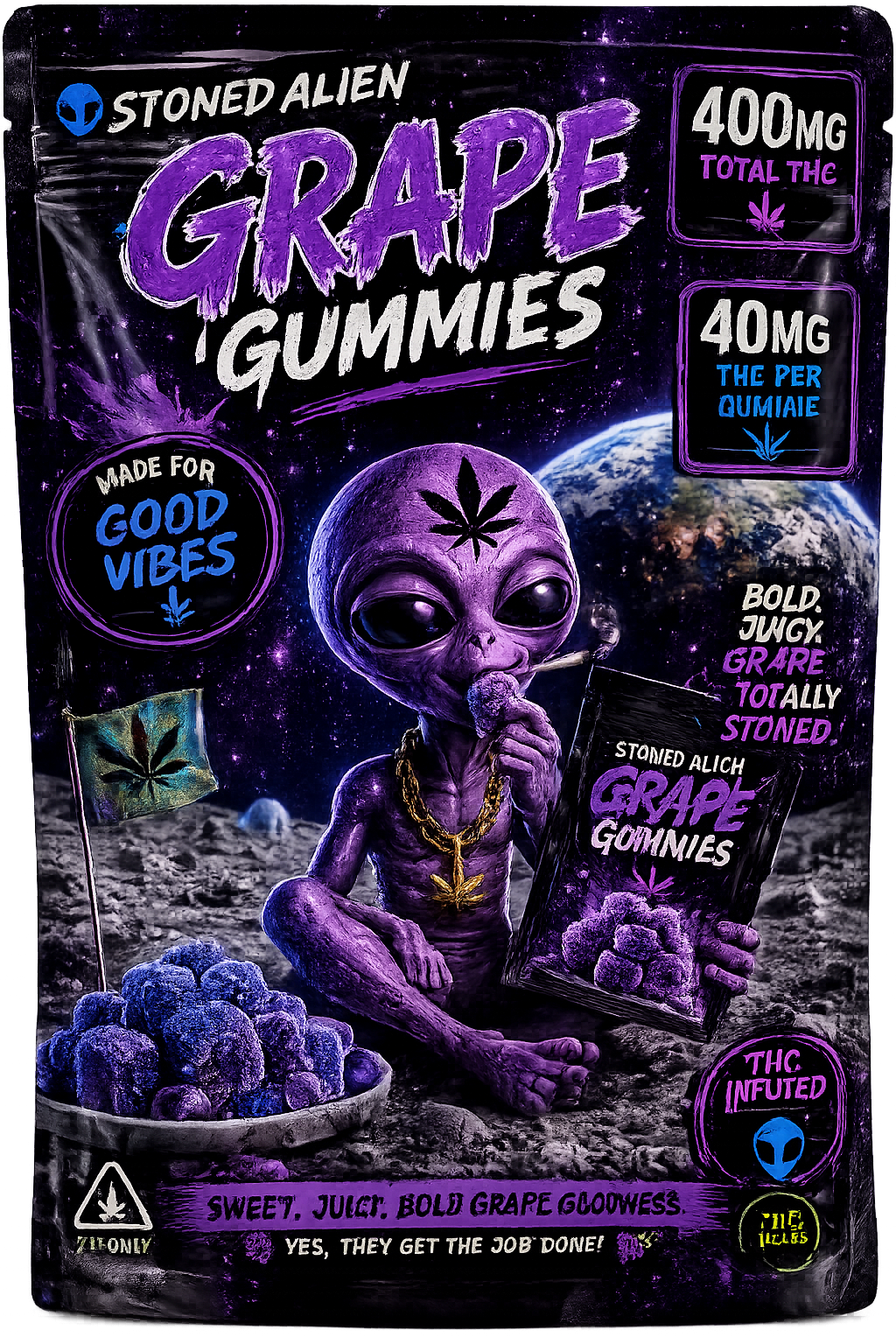 Grape Gummies 400mg (10) Pack