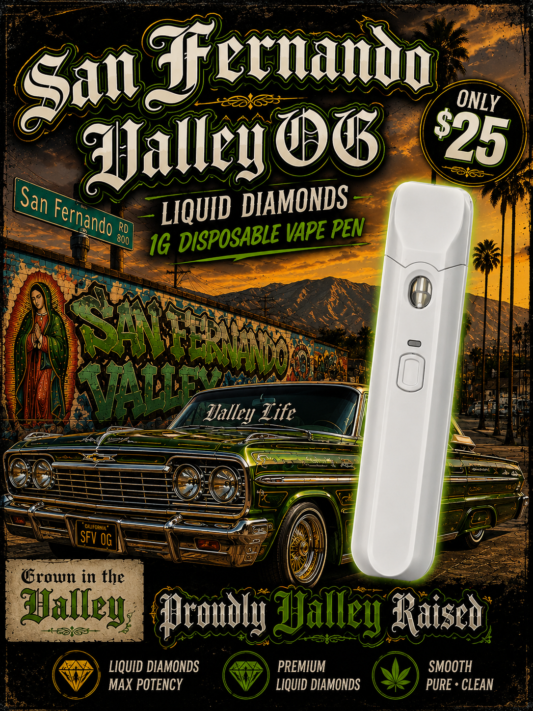 SFV OG LIQUID DIAMONDS VAPE 1G