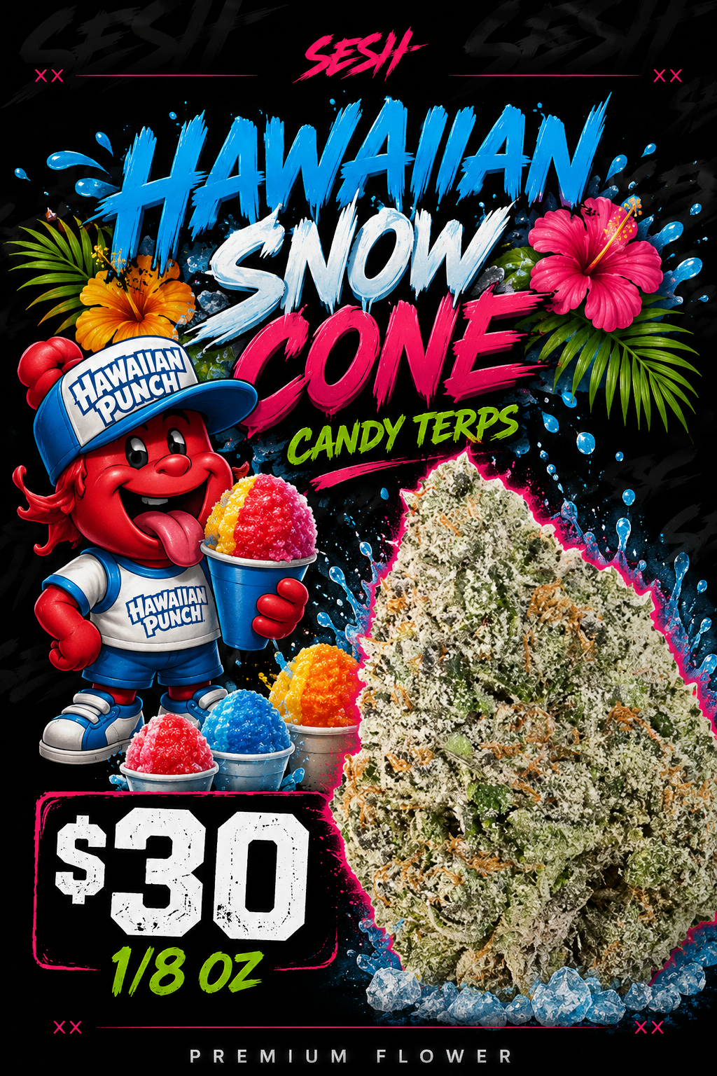 Hawaiian Snow Cone 3.5G Indica Hybrid