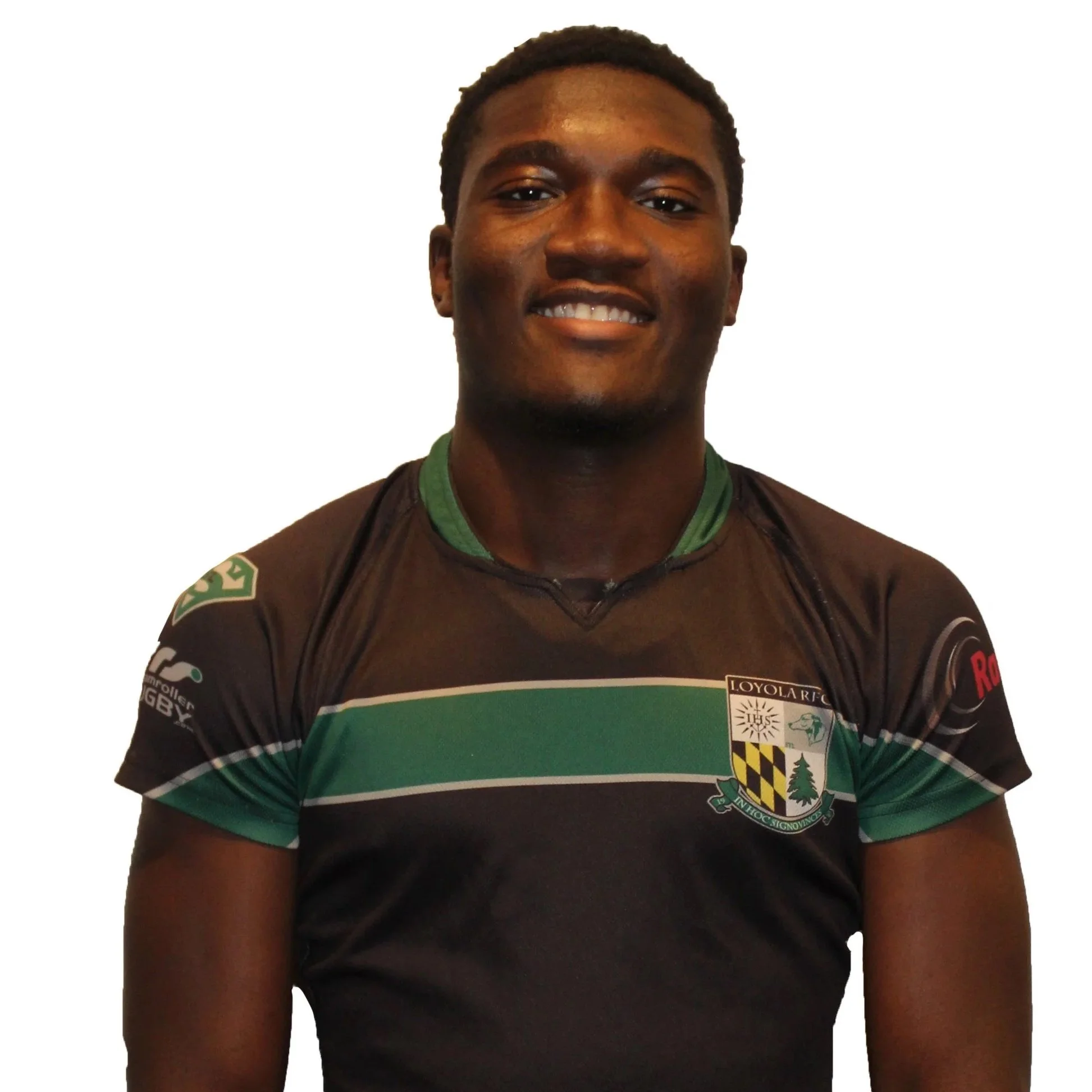 Person in a sports jersey with team logo