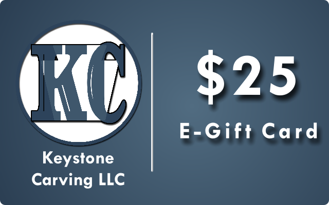 25 dollar Keystone Carving e gift card for quilters and sewers.