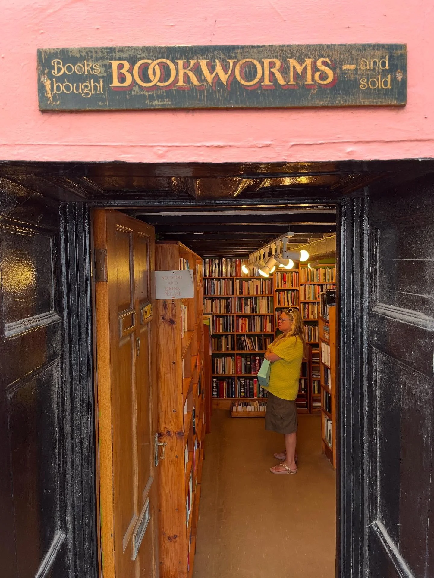 Summer bookshop finds &hellip; Bookworms of Cromer, the most delightful secondhand bookshop on the Norfolk coast. A little treasure trove with, of course, a classic travel section #bookworms #boomwormsofcromer #cromer #ukbookshops #secondhandbooks #s