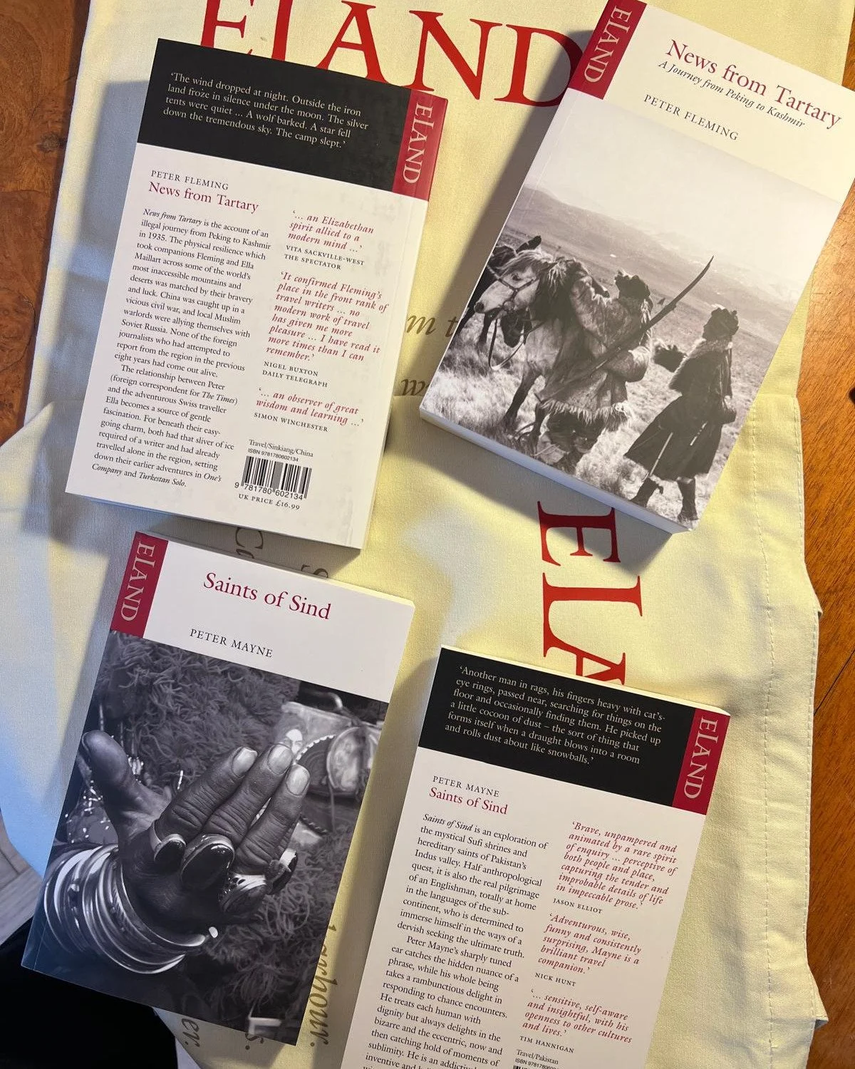 Eland 2026, two ever-fresh books join the list. Peter Mayne&rsquo;s &lsquo;Saints of Sind&rsquo; and Peter Fleming&rsquo;s &lsquo;News from Tartary: A Journey from Peking to Kashmir&rsquo;, both published 26th March. Review copies are now available i