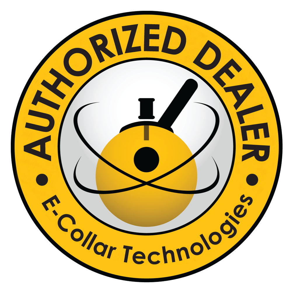 Authorized dealer badge for E-Collar Technologies remote dog training equipment