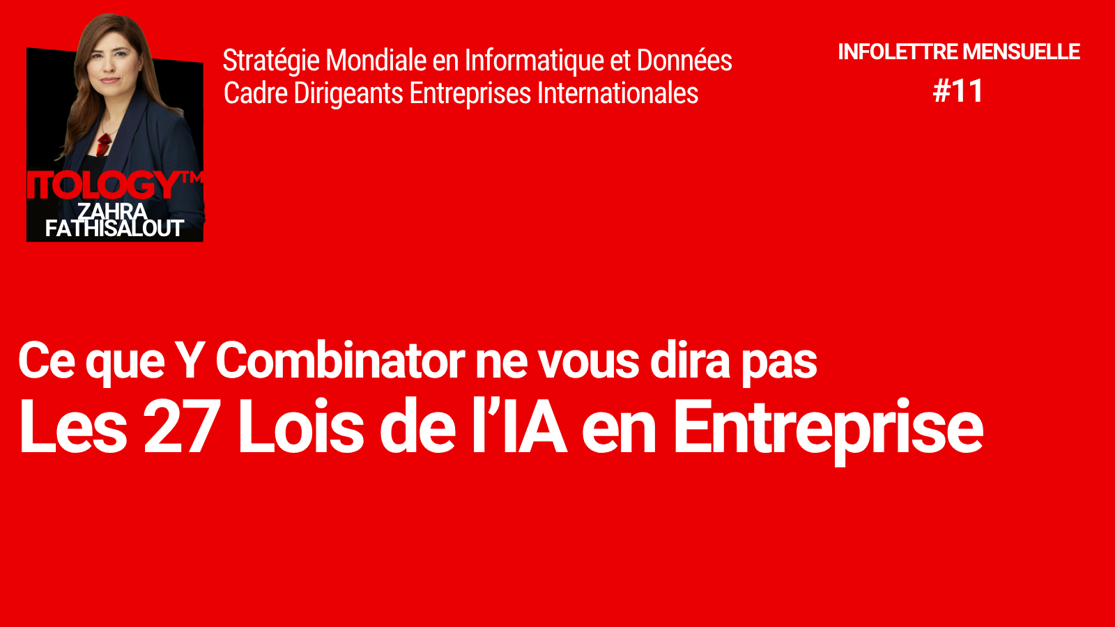 Ce que Y Combinator ne vous dira pas : Les 27 Lois de l'Intelligence Artificielle en Entreprise
