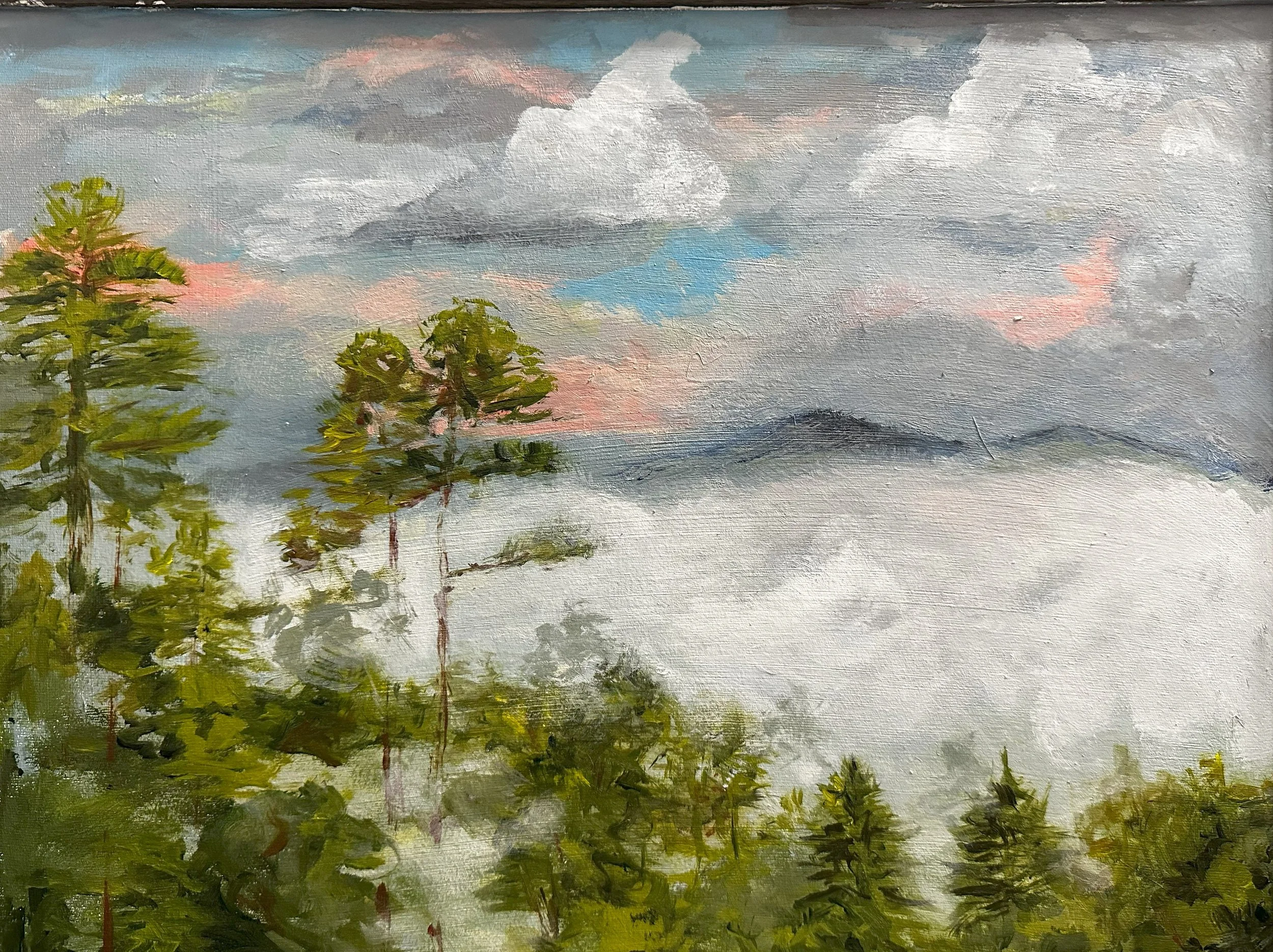 Smokey Mountains #157:  Misty Morning Landscape Painting