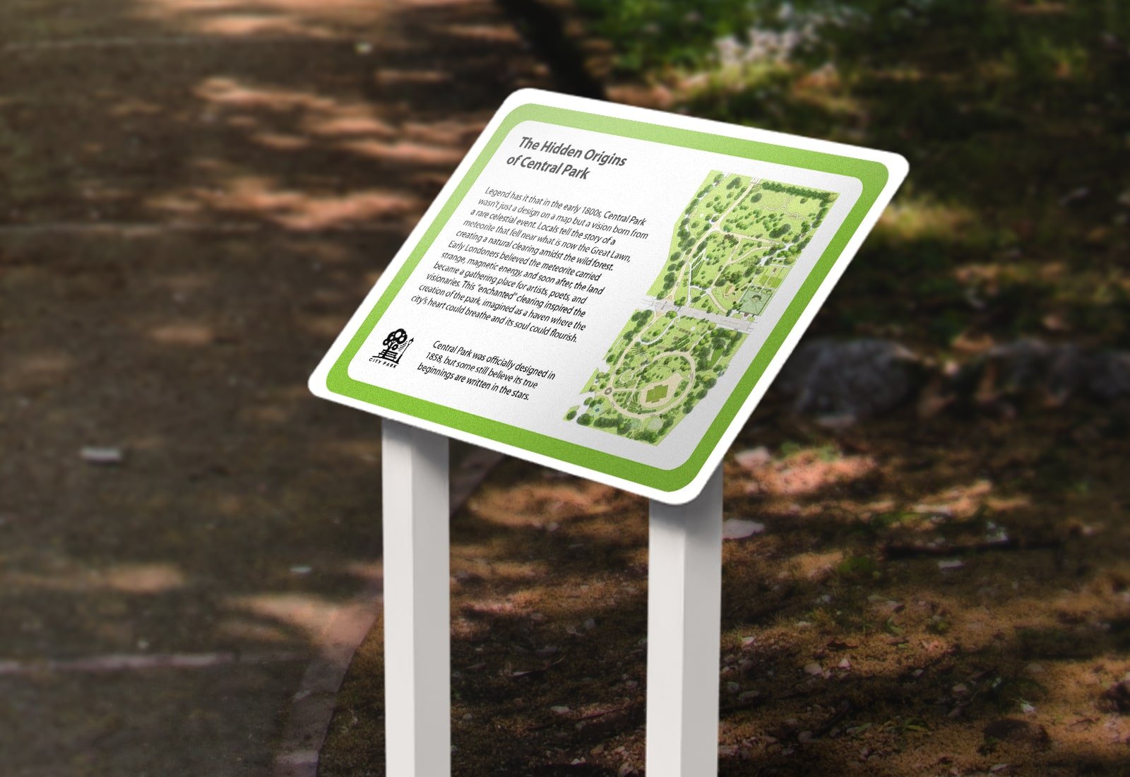 Lectern Sign on Posts
