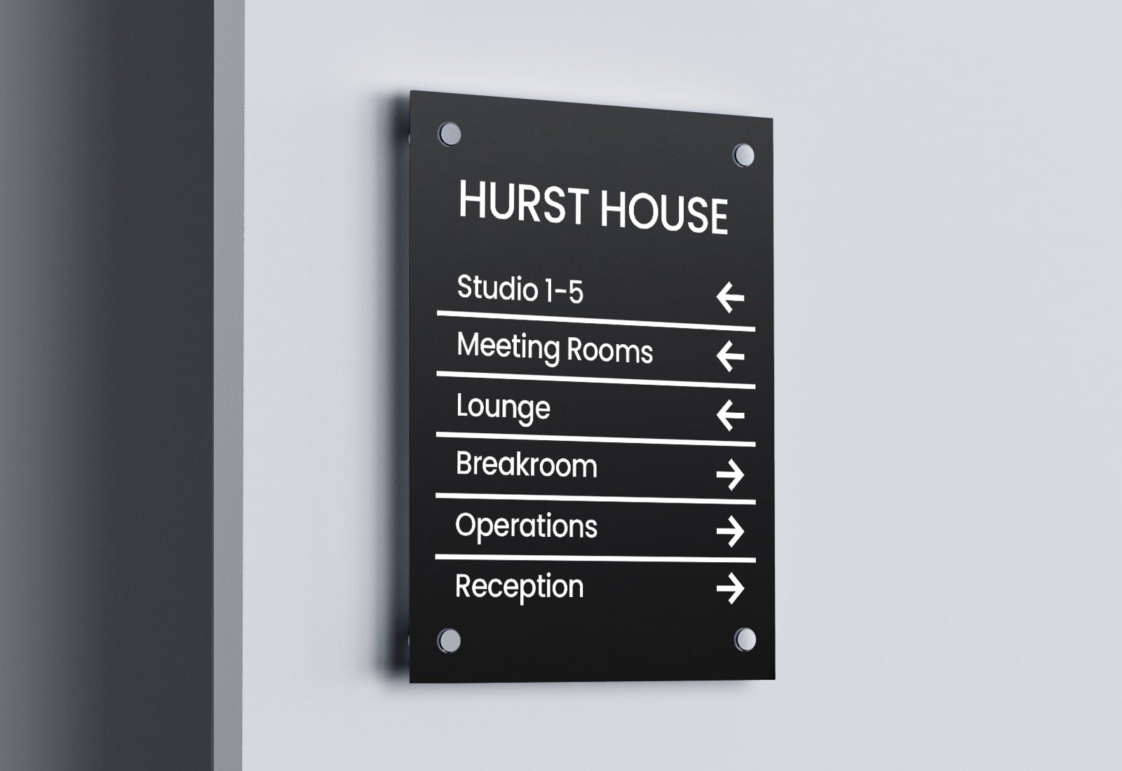 Matt Gloss Acrylic Directory Board Sign