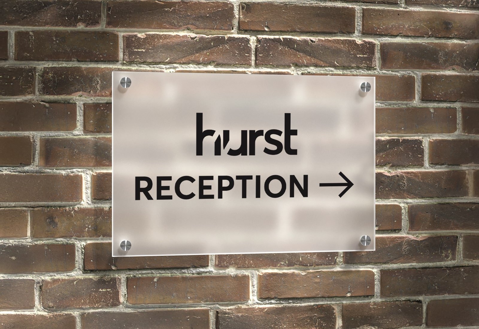 Frosted Acrylic Sign with Custom Design