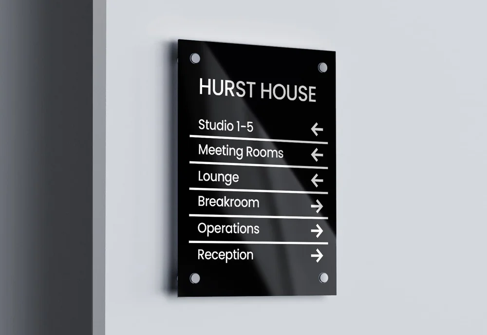 Double Layer Acrylic Sign with Back Panel | Sign Shop UK