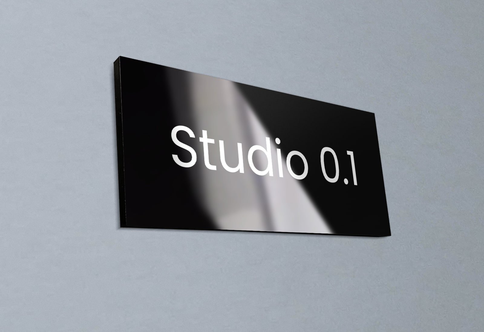 Black Gloss Acrylic Office Door Sign