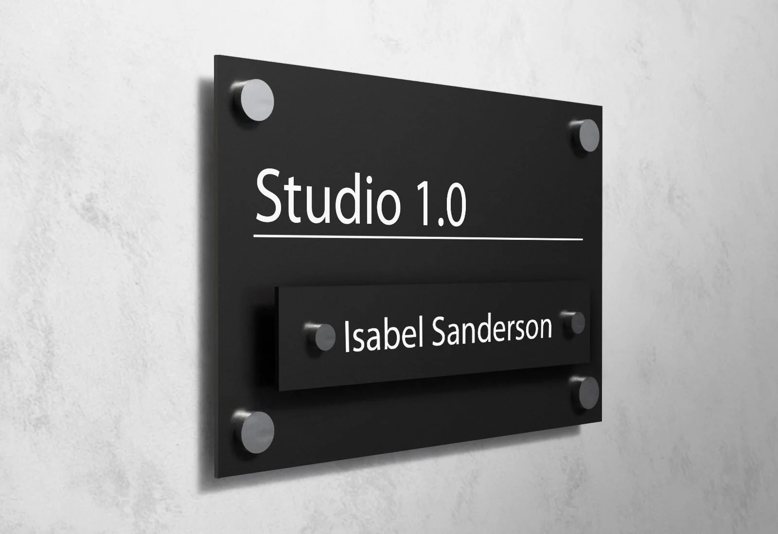 Double Layer Acrylic Sign with Back Panel | Sign Shop UK