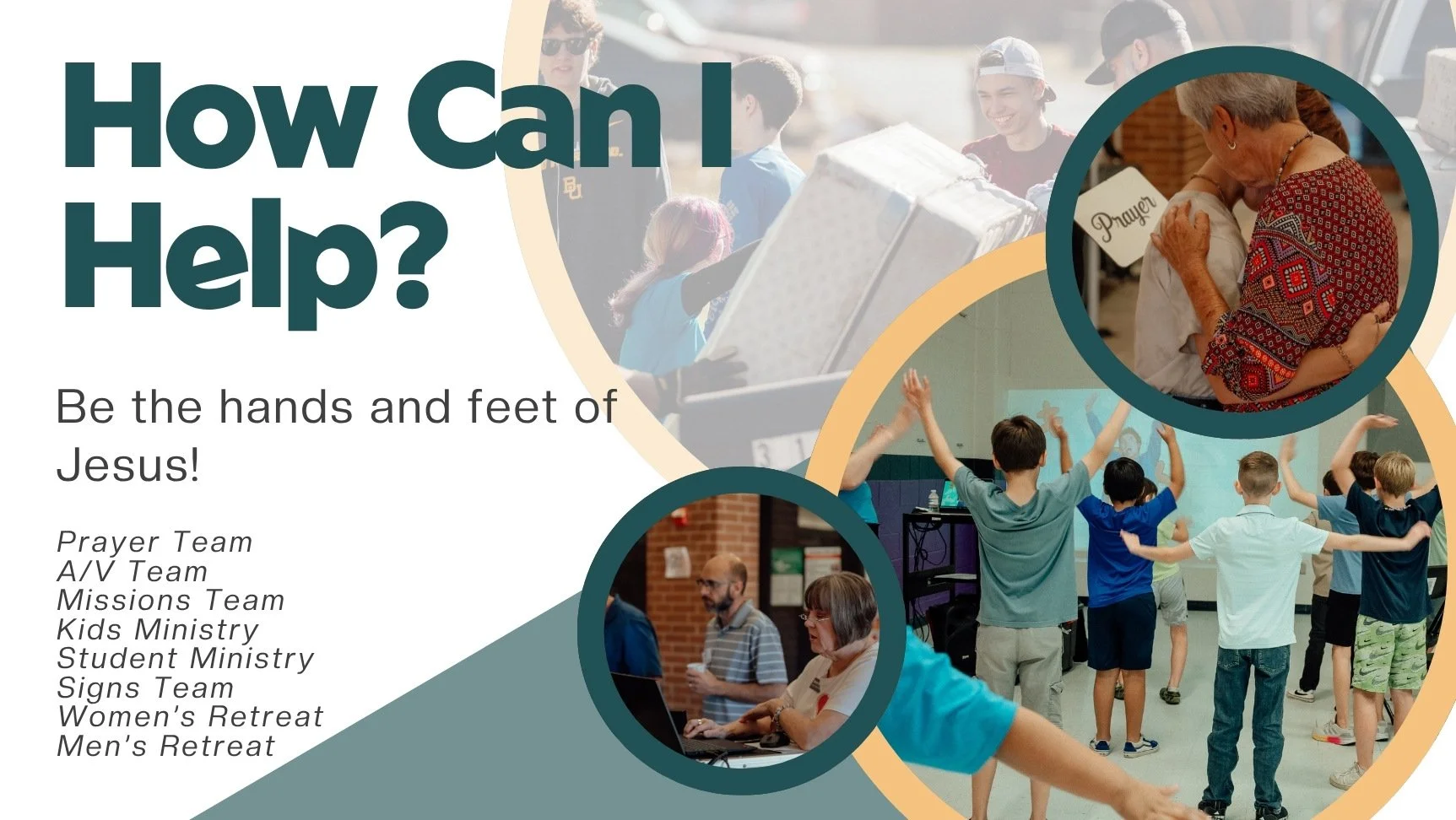 During this season of Anchor Fellowship Church, we have heard from many people asking how to get involved.
We thank you for wanting to be the hands and feet of Jesus. First and foremost, we ask for your prayers.
Secondly, we encourage you to join one