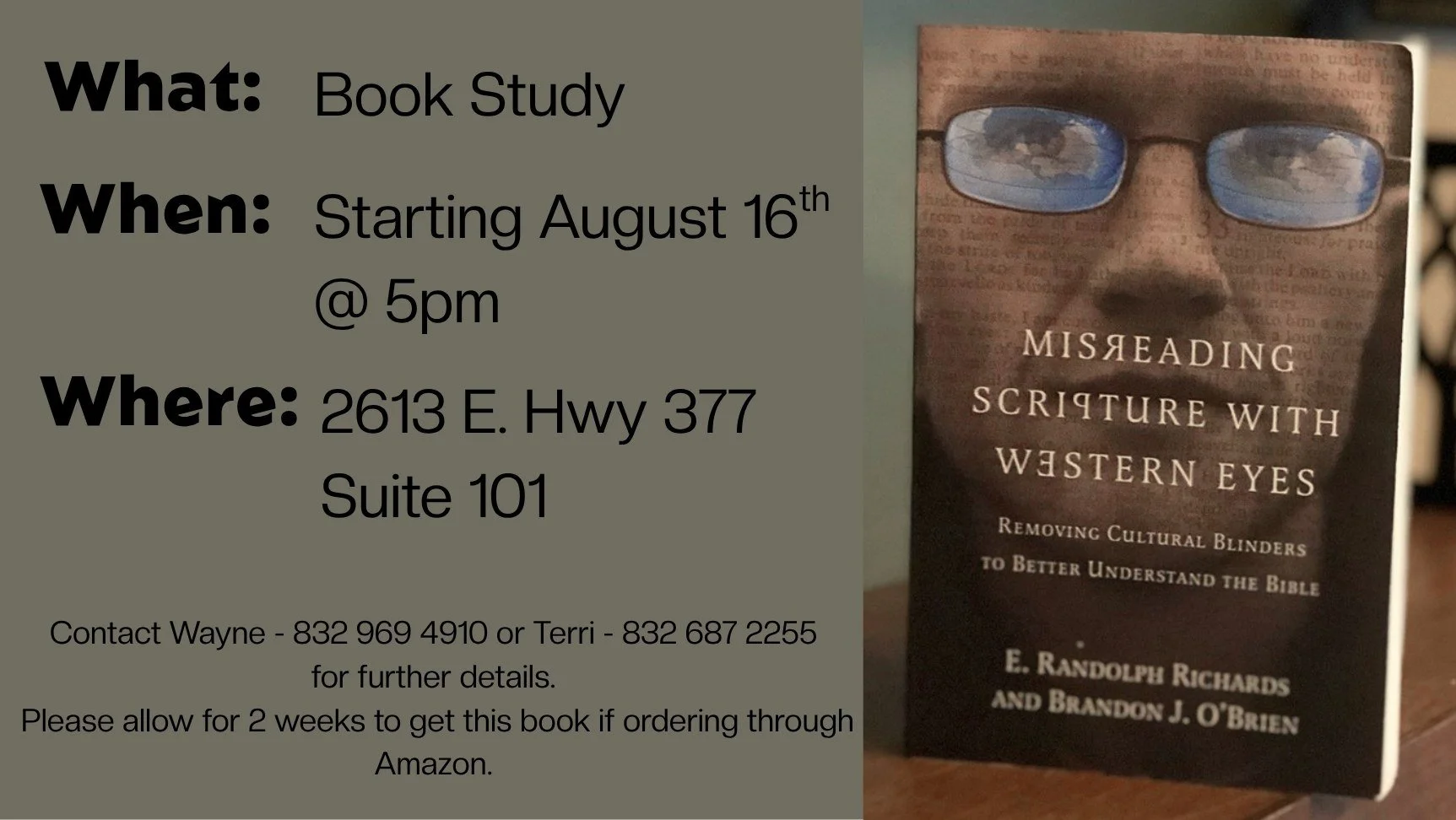 We can't help but read scripture with the bias of our own culture. The closer we can get to the original meaning, the more meaningful scripture becomes. Misreading Scripture With Western Eyes opens doors to make reading the Bible more significant. 
T