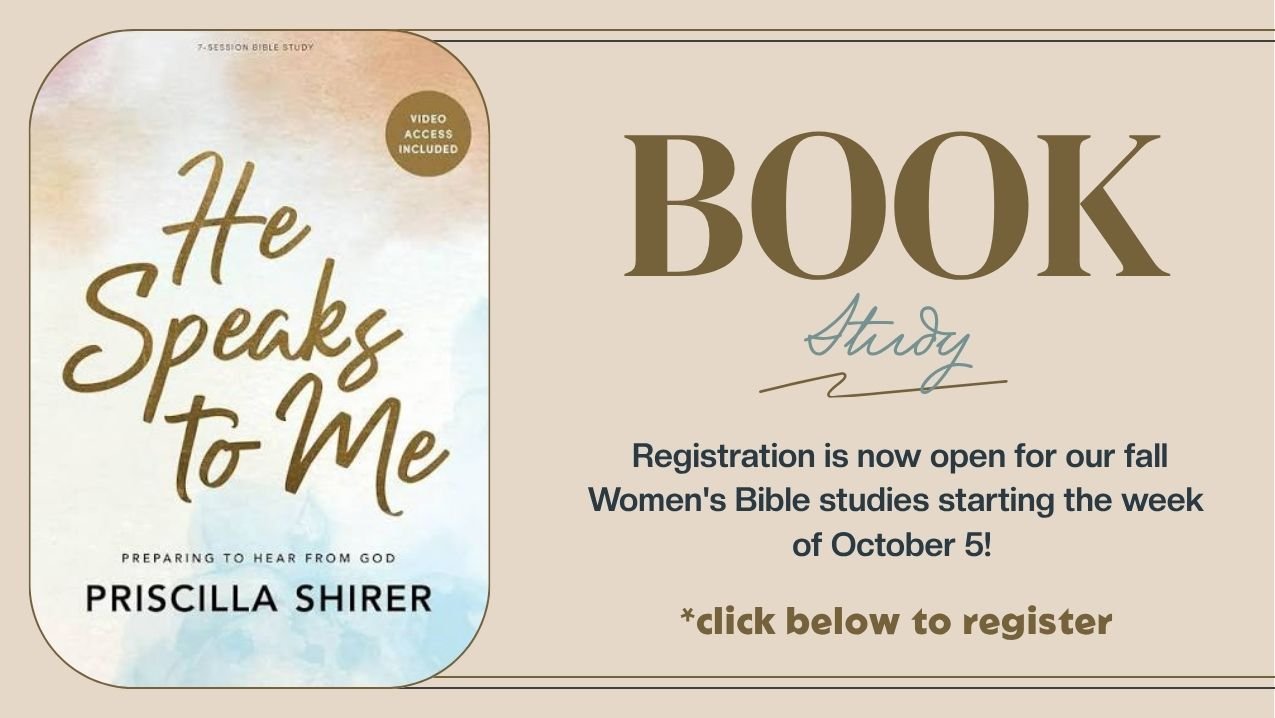 Join the women of Anchor for the book study, He Speaks to Me by Priscilla Shirer starting October 5th. Together, we’ll explore how God speaks to us and learn to recognize His voice and respond to His leading in our everyday lives. Daytime and nightti