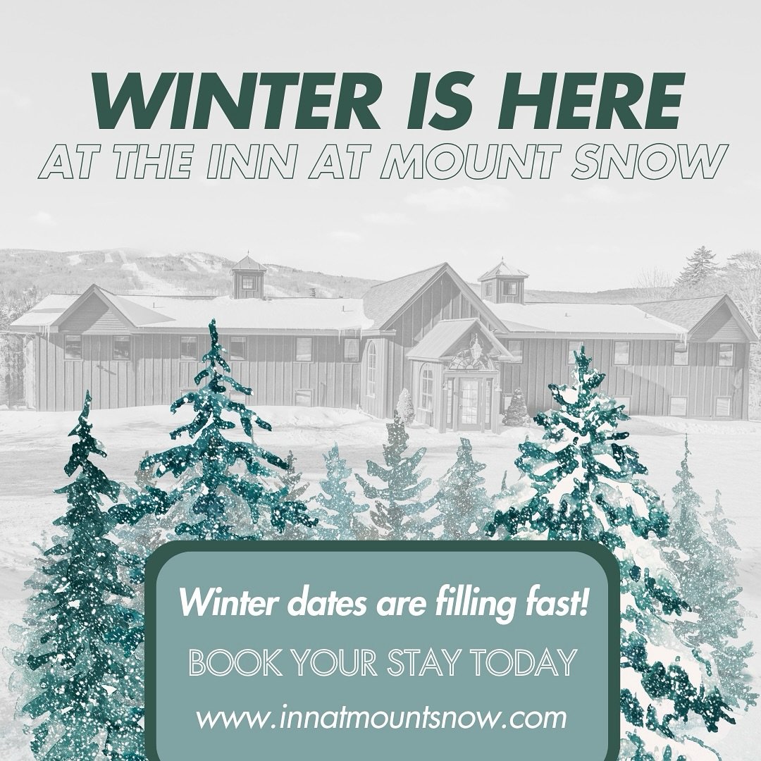 With snowmaking operations underway on Mount Snow and our first big snowfall at the Inn this week, we sure are getting excited for winter⛄️

Winter dates are filling fast. Book your stay now!

www.innatmountsnow.com

#innatmountsnow #skivermont #skis