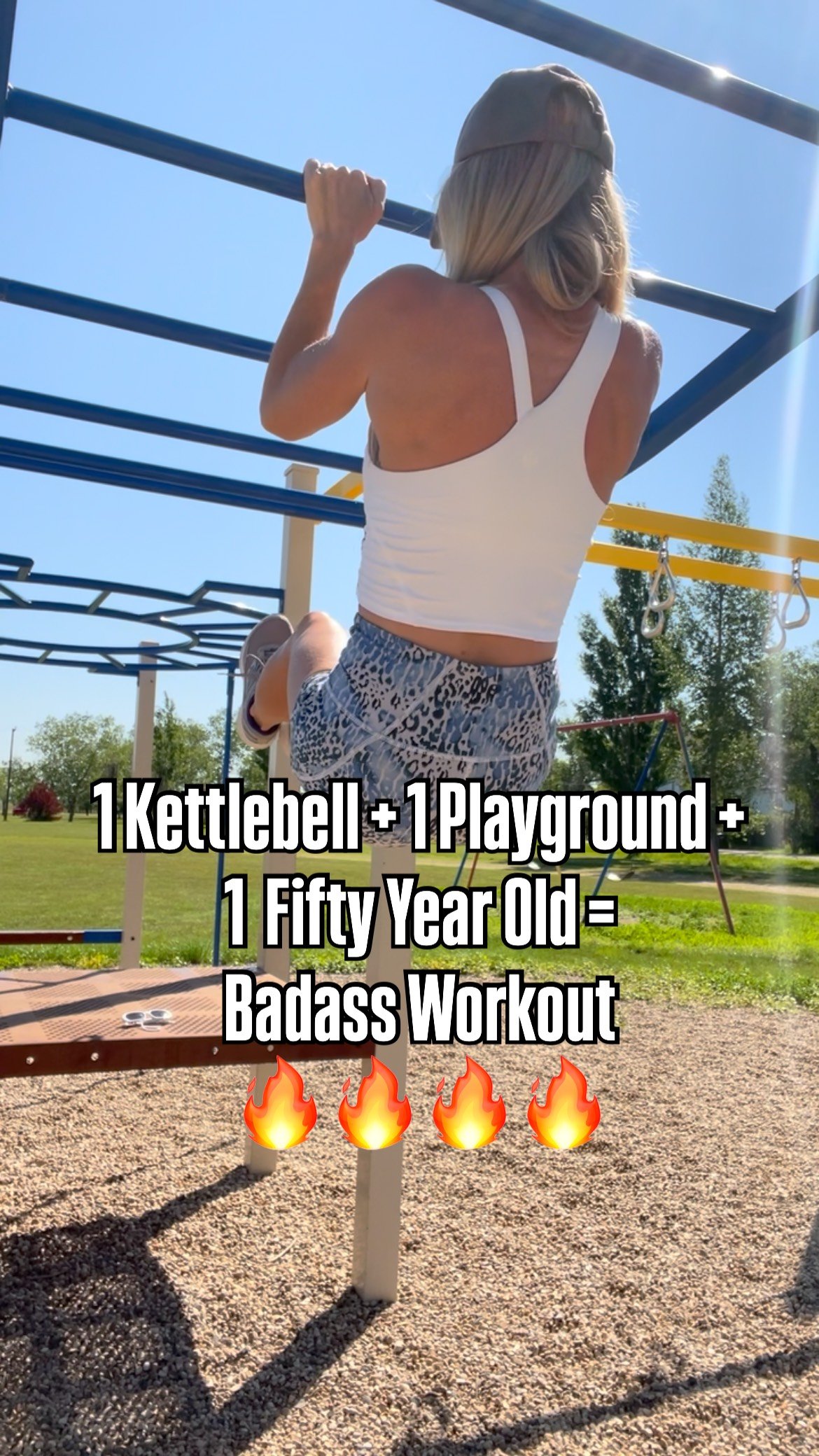 1 kettlebell. 1 playground. 1 50-year-old.
= One awesome, badass workout.
You don’t need fancy gyms or piles of equipment just the willingness to show up, move with purpose, and reclaim your strength.
💬 Testimonial time:
“I’ve lo