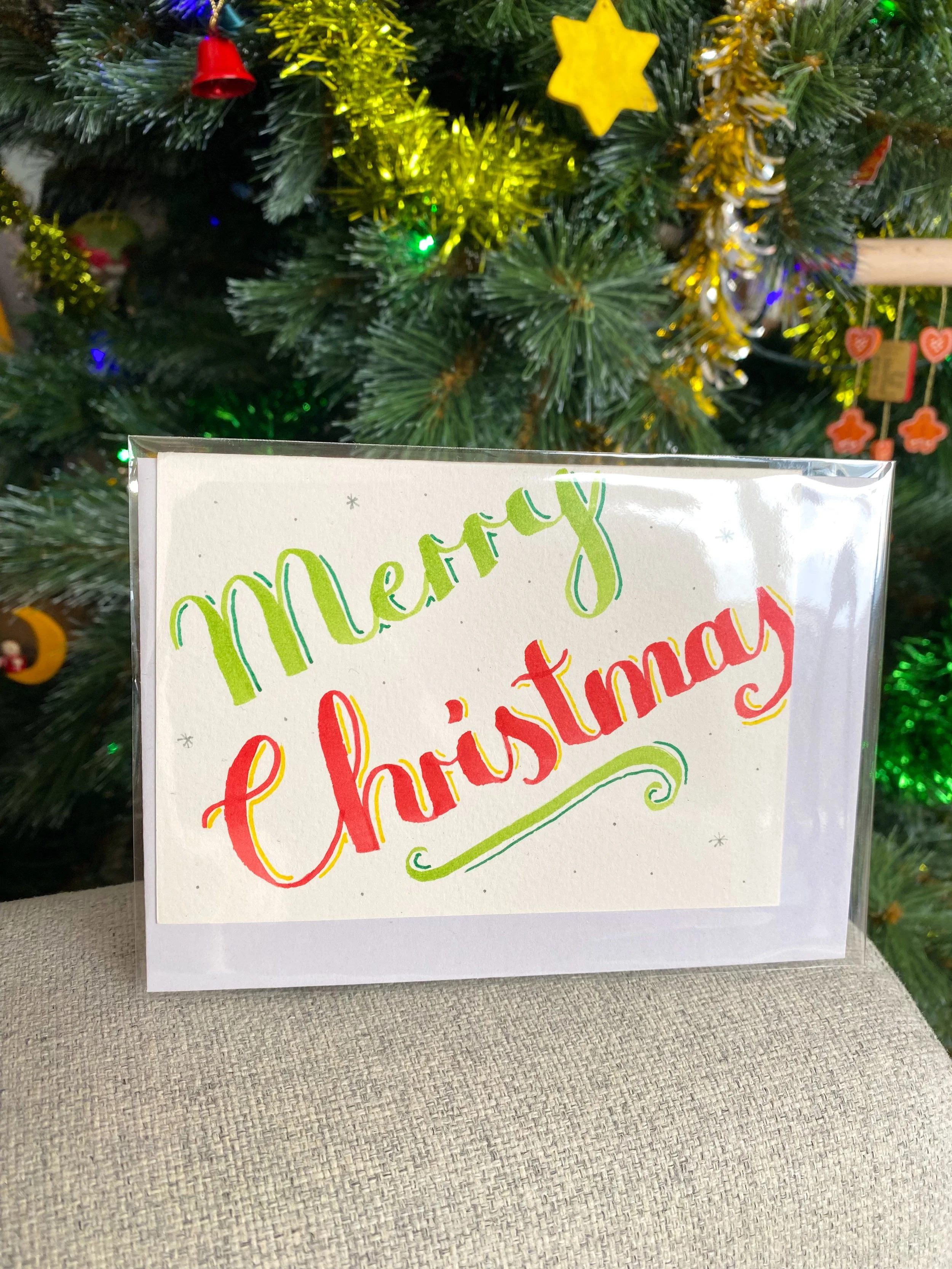 Hand Lettered Christmas Card