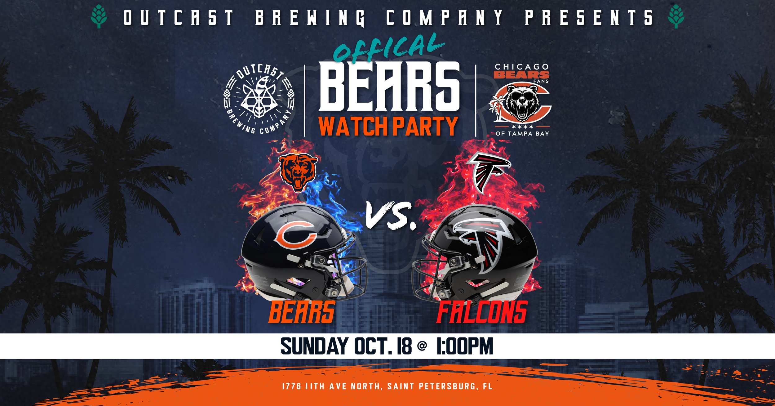 Chicago Bears Watch Party @ Outcast Brewing