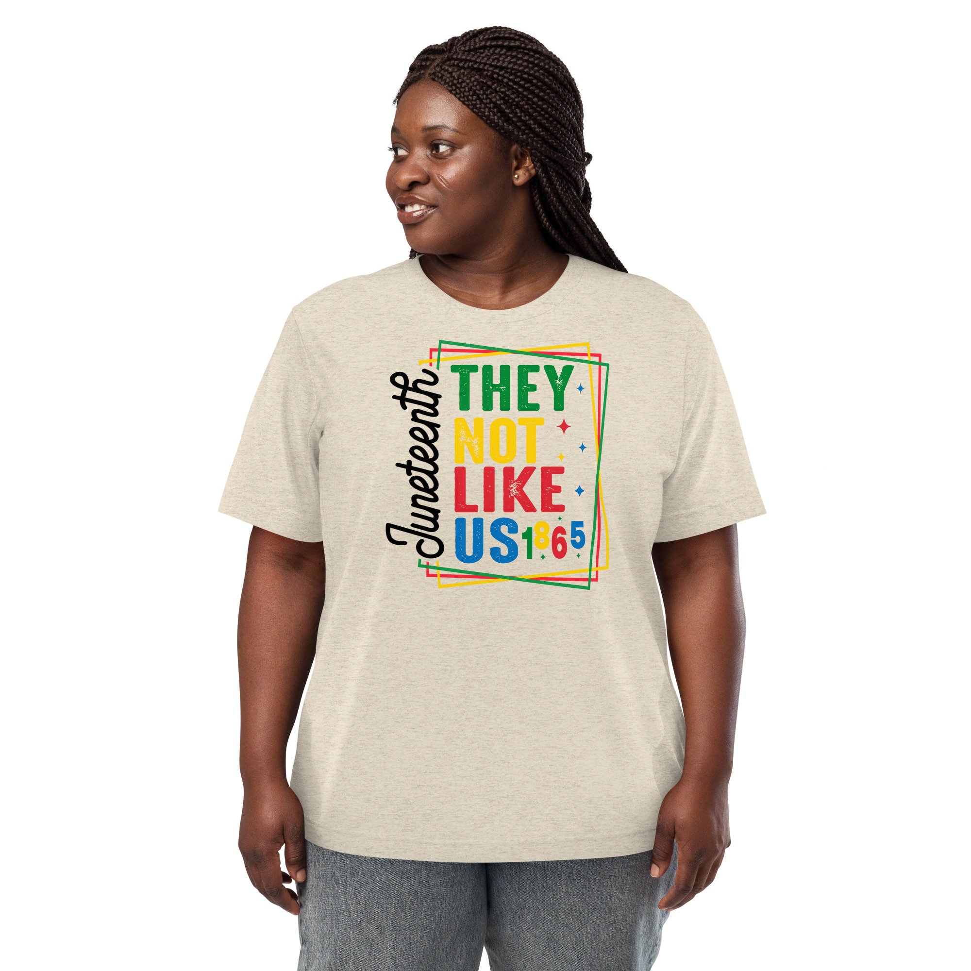 Juneteenth “They Not Like Us 1865” (black) Unisex Triblend T-Shirt