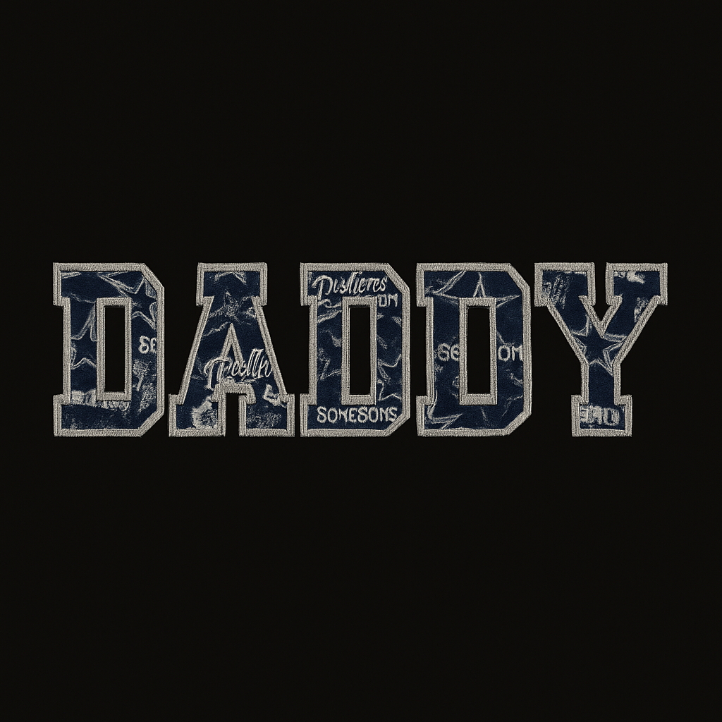 Sports Theme DADDY Appliqué