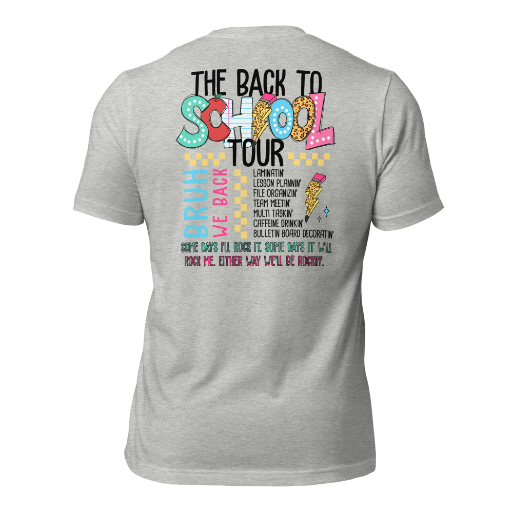 Bruh We Back Teacher Shirt | First Day School T-Shirt | School Tour Teacher Tee | Cute Back to School Teacher Gift