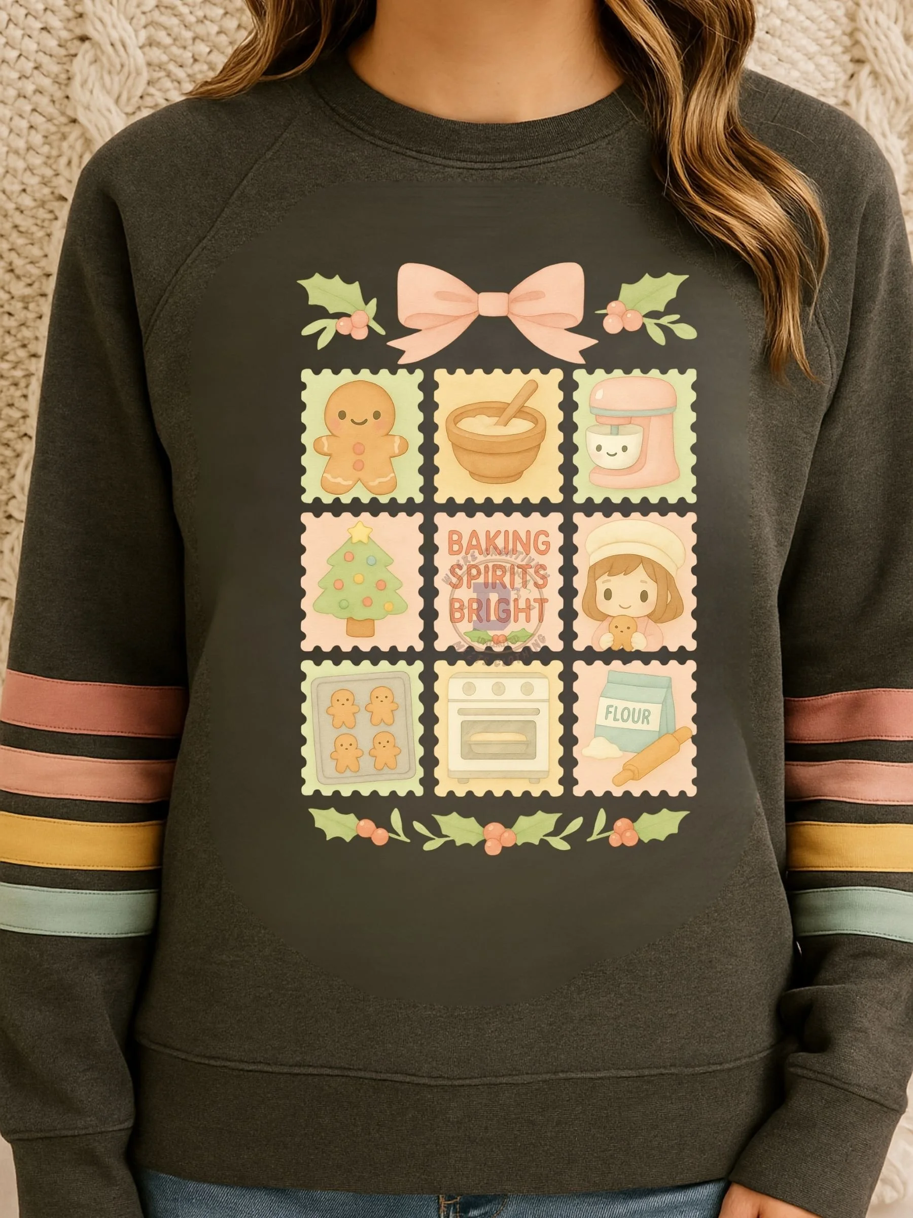 Baking Spirits Bright Sweatshirt – Christmas Cookie Baker Crewneck | Cozy Holiday Baking Shirt for Women