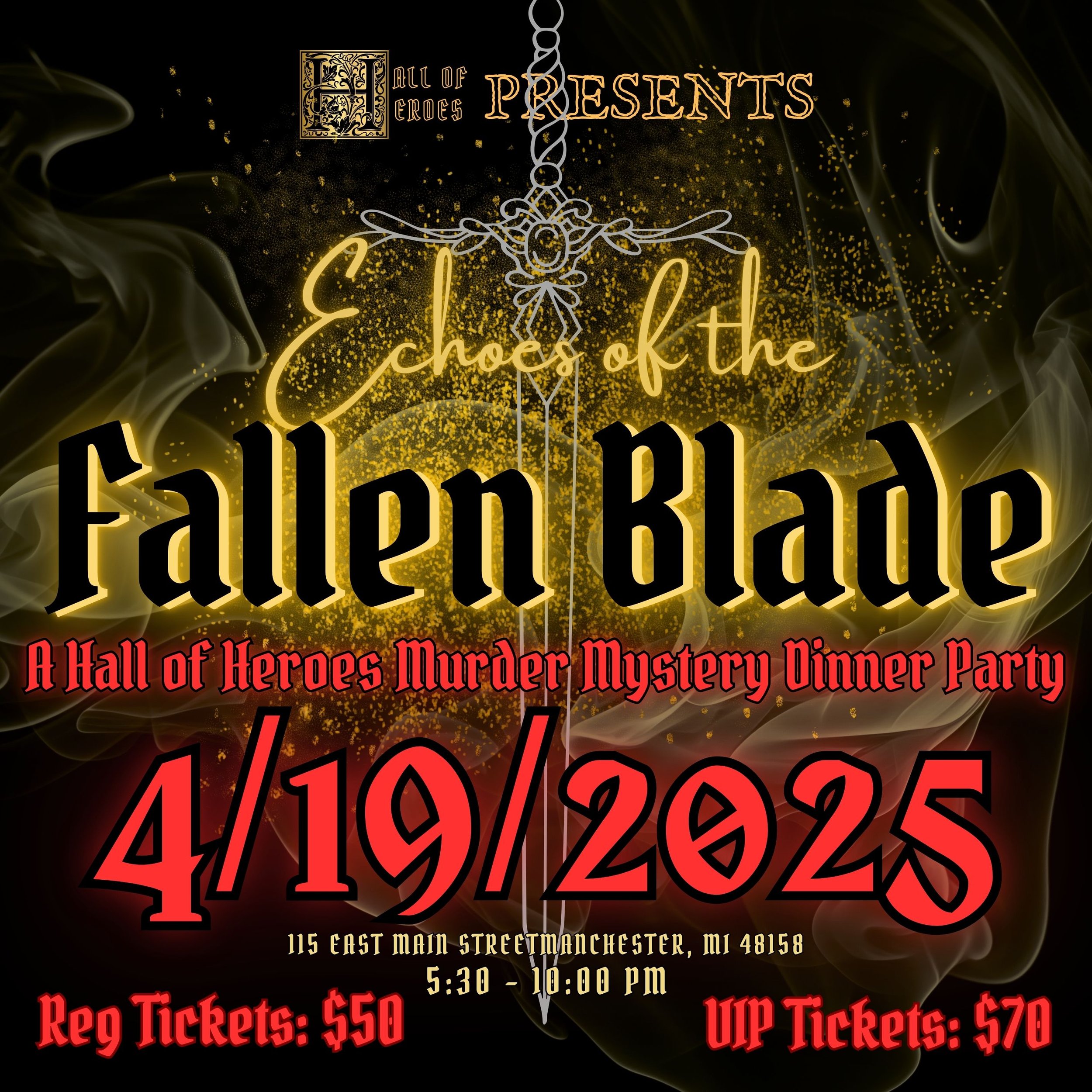 Echoes of the Fallen Blade: A Murder Mystery Event