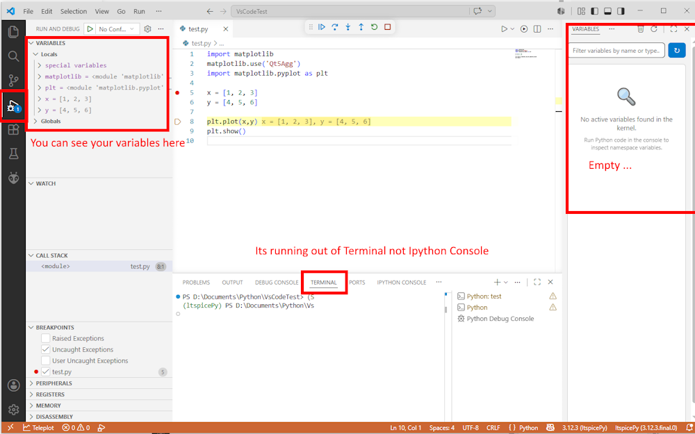 This extension does not really work in debug mode (at the time of writing).