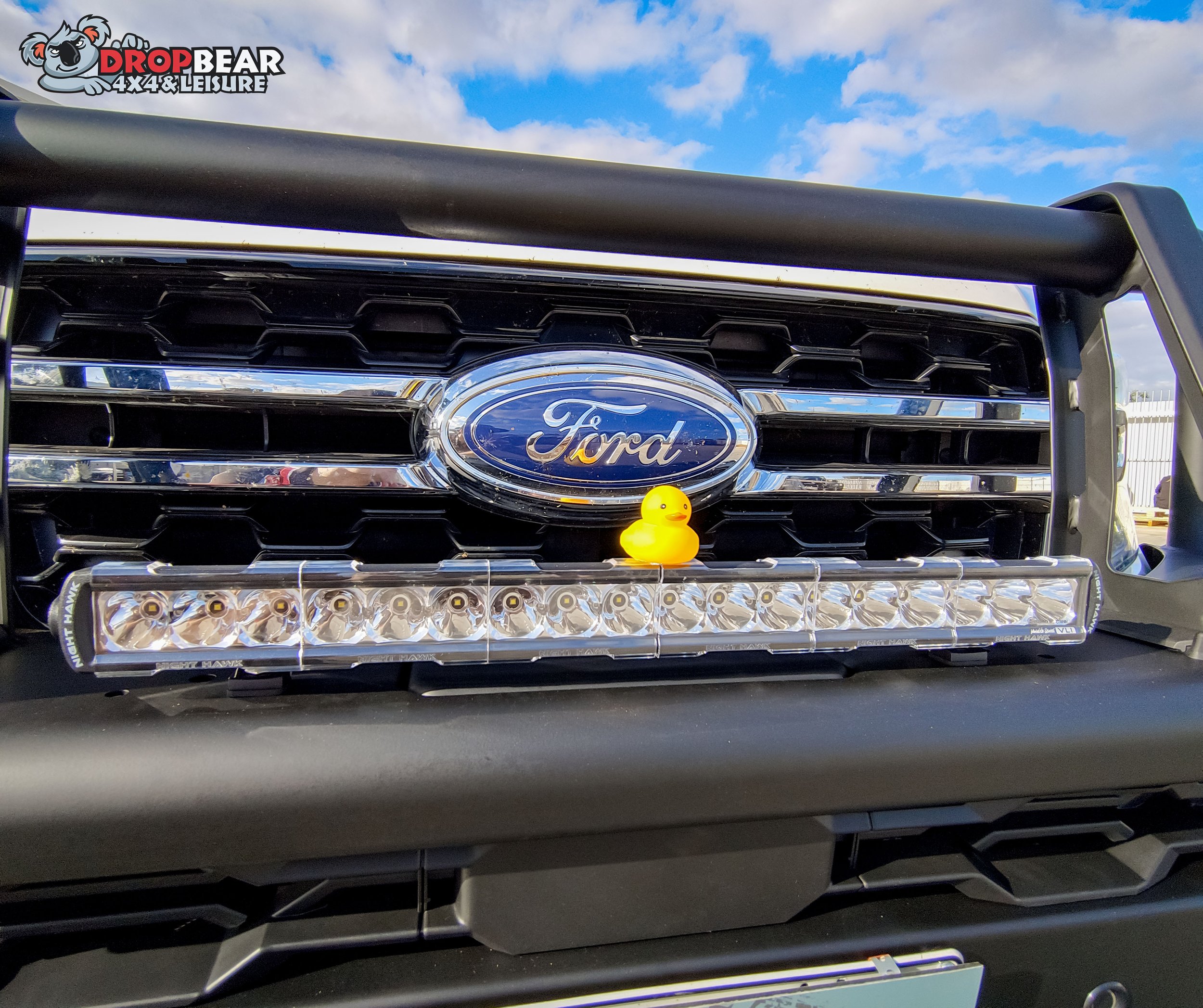 A Front on shot of the bushranger Nighthawk LED lightbar. The supervisor keeping everything running smoothly!