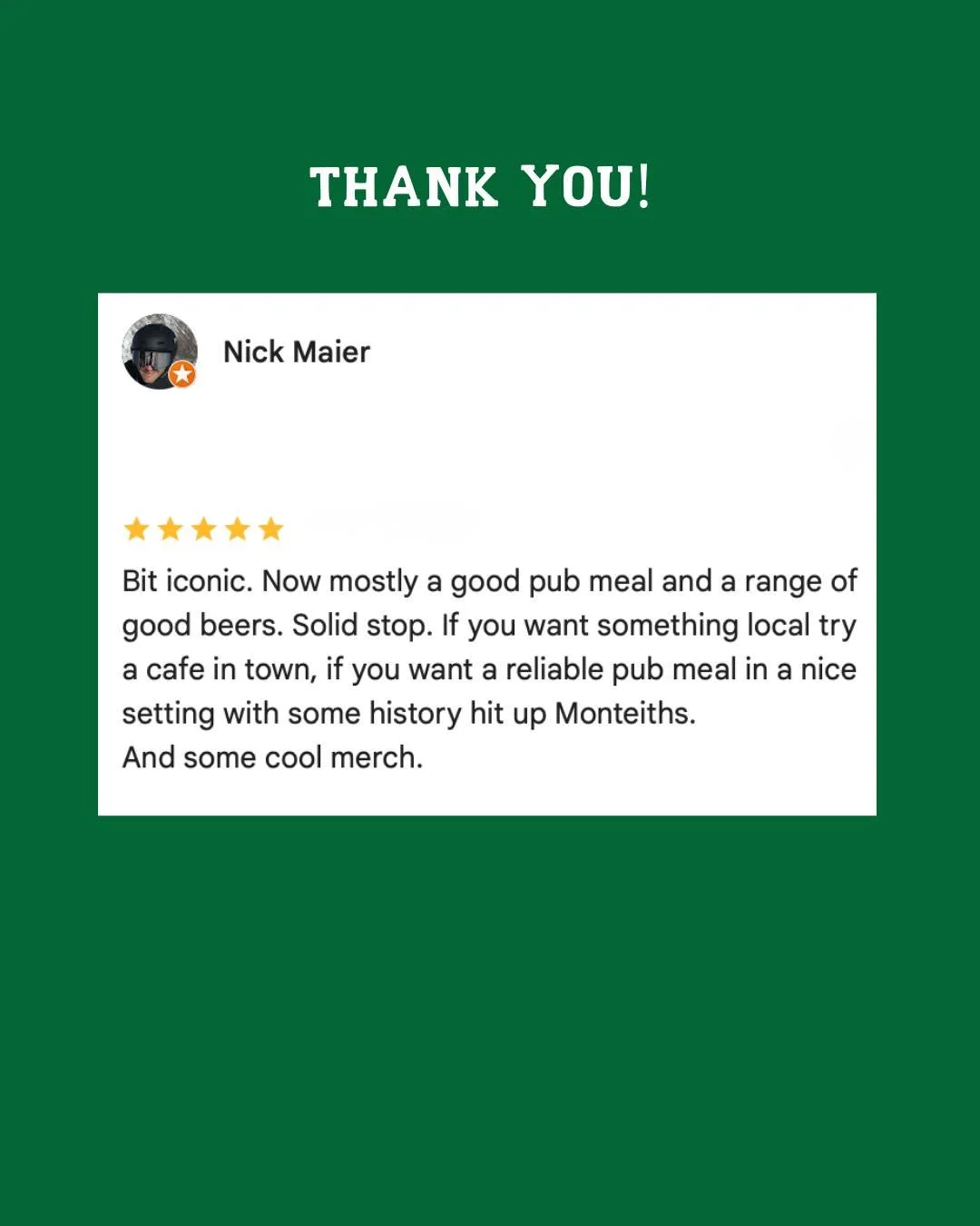 Solid stop 😎

Cheers for the feedback, we love to see it.