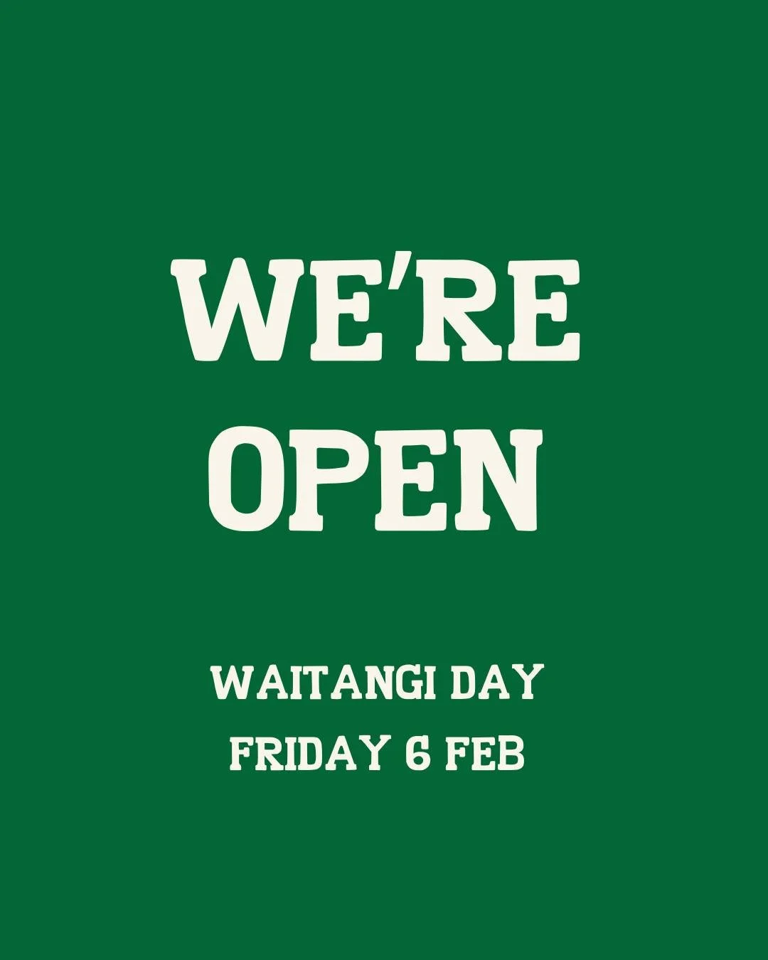 We&rsquo;re open Waitangi Day, Friday 6 Feb, from 11am.
All are welcome at our place,  come together to honour the day.

😊 www.thebrewery.co.nz