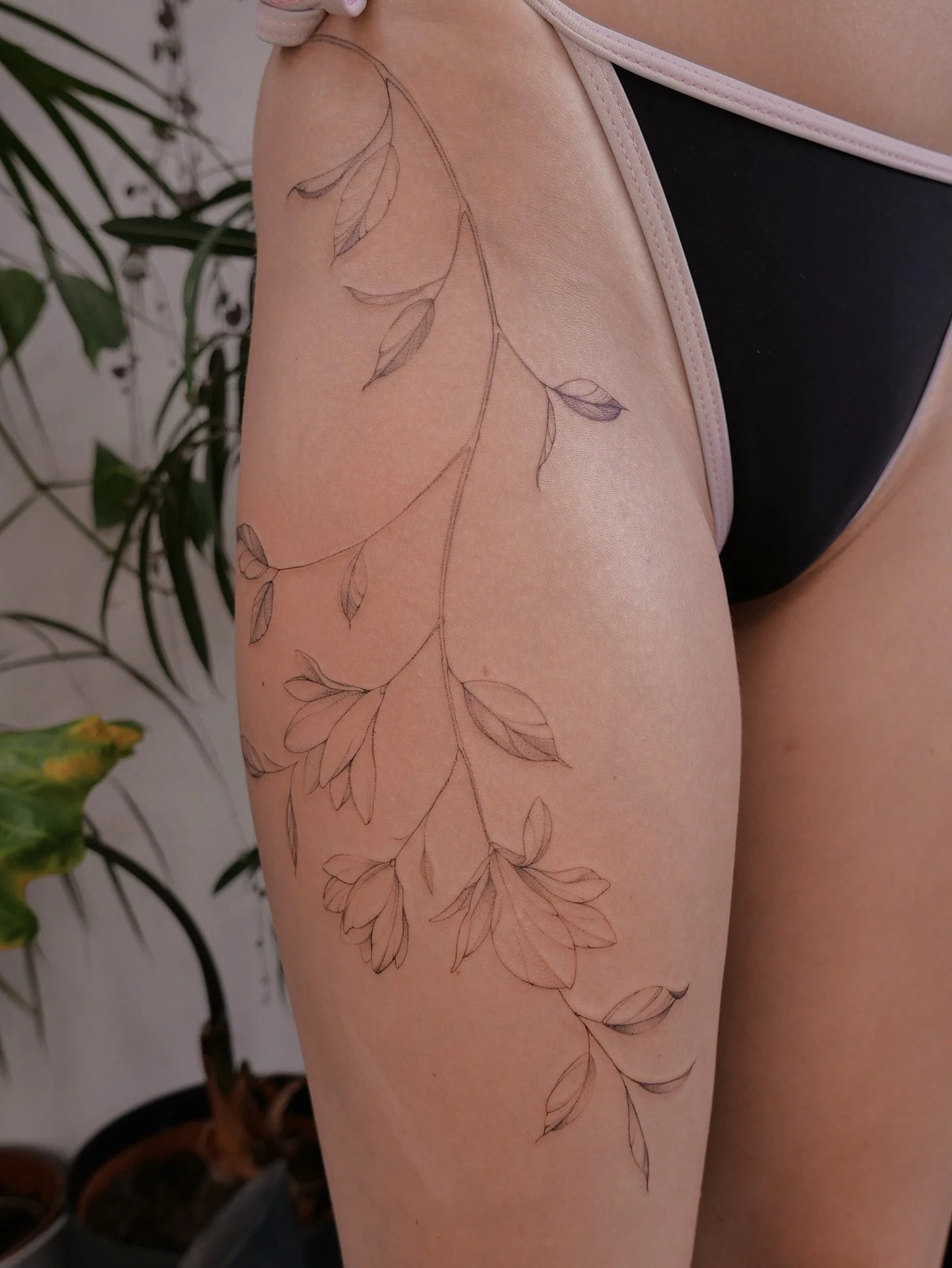 Freehand magnolia branch 🌿