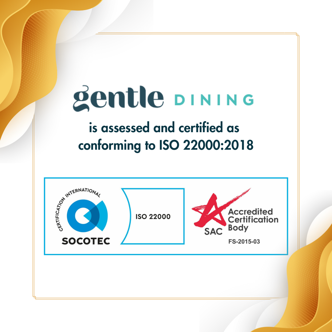 Gentle Dining Achieves ISO 22000 Certification