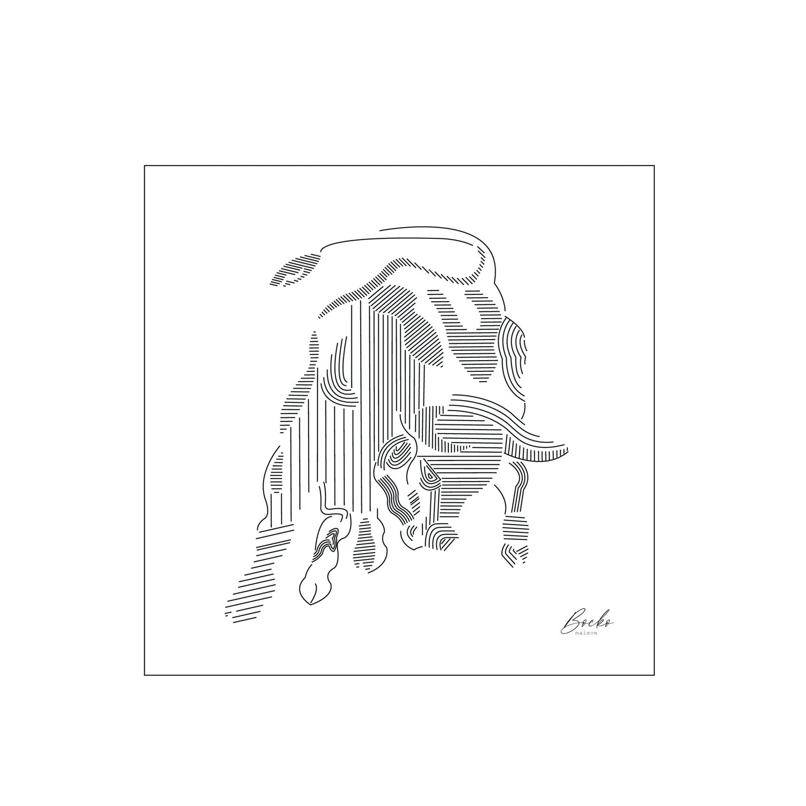 Terre ferme du taureau Pochette de soie de 28 cm