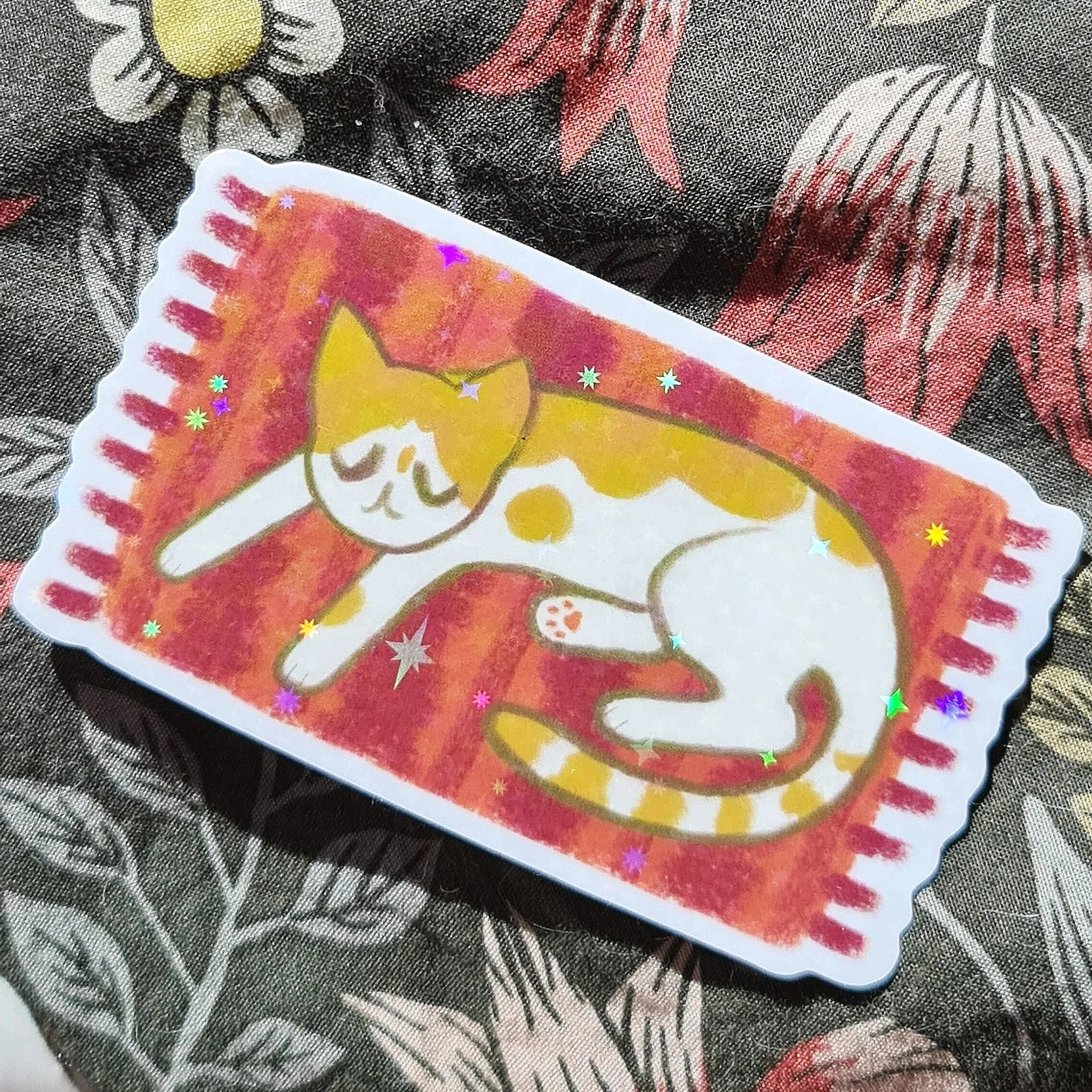 Sleepy Cat - Vinyl Sticker