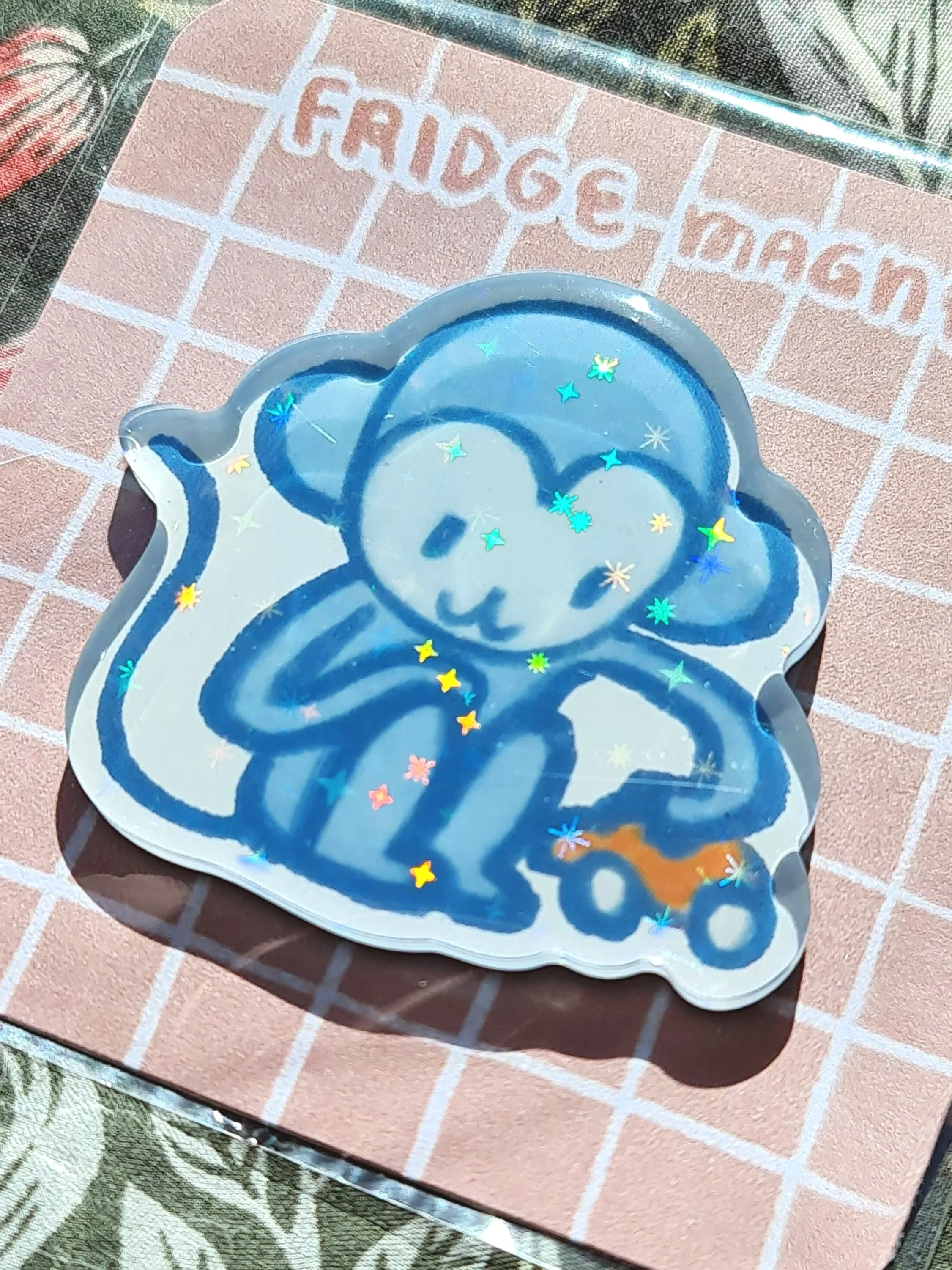 Little Monkey - Holographic Fridge Magnet