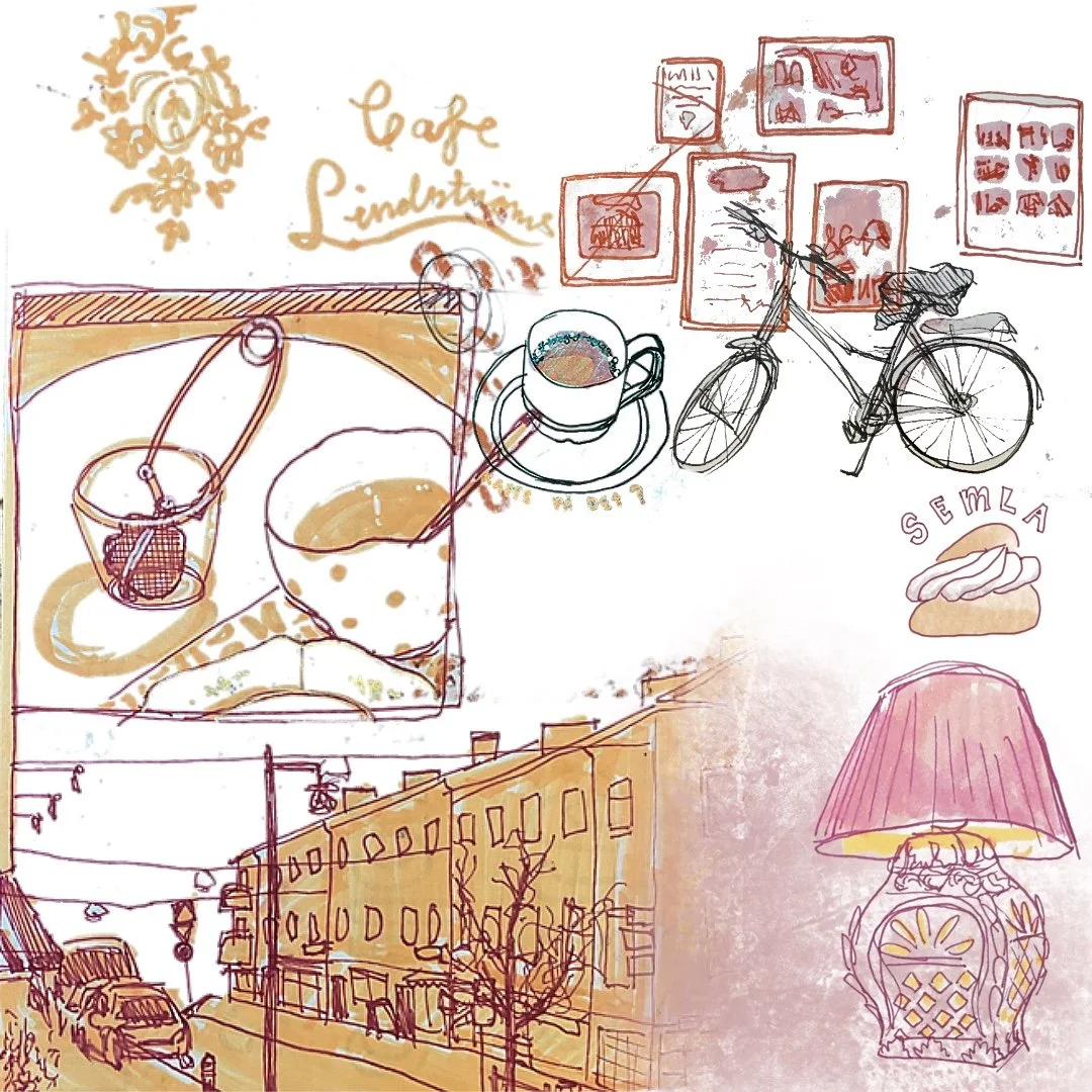 A sketchbook collage