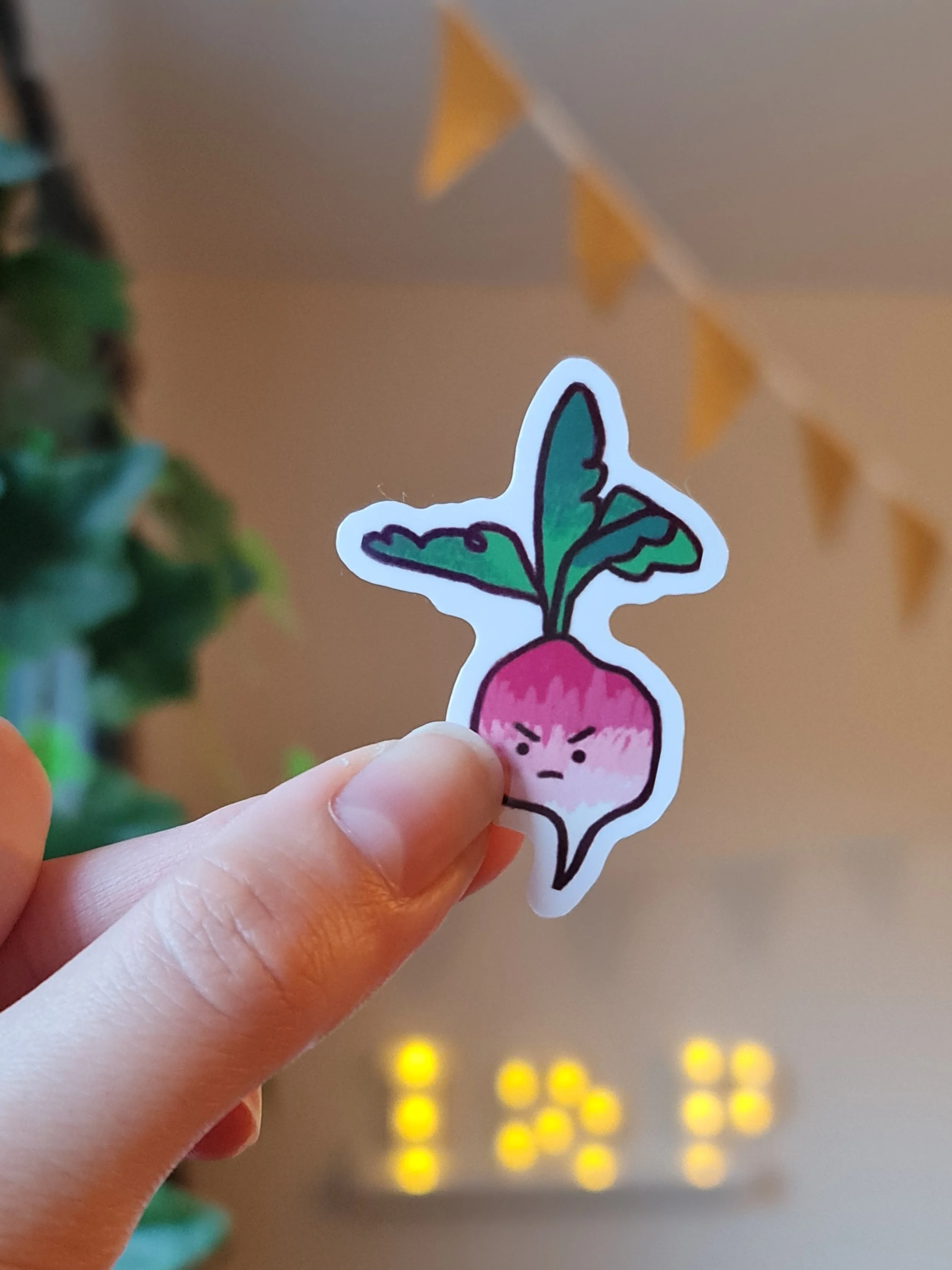 Angry Radish Sticker