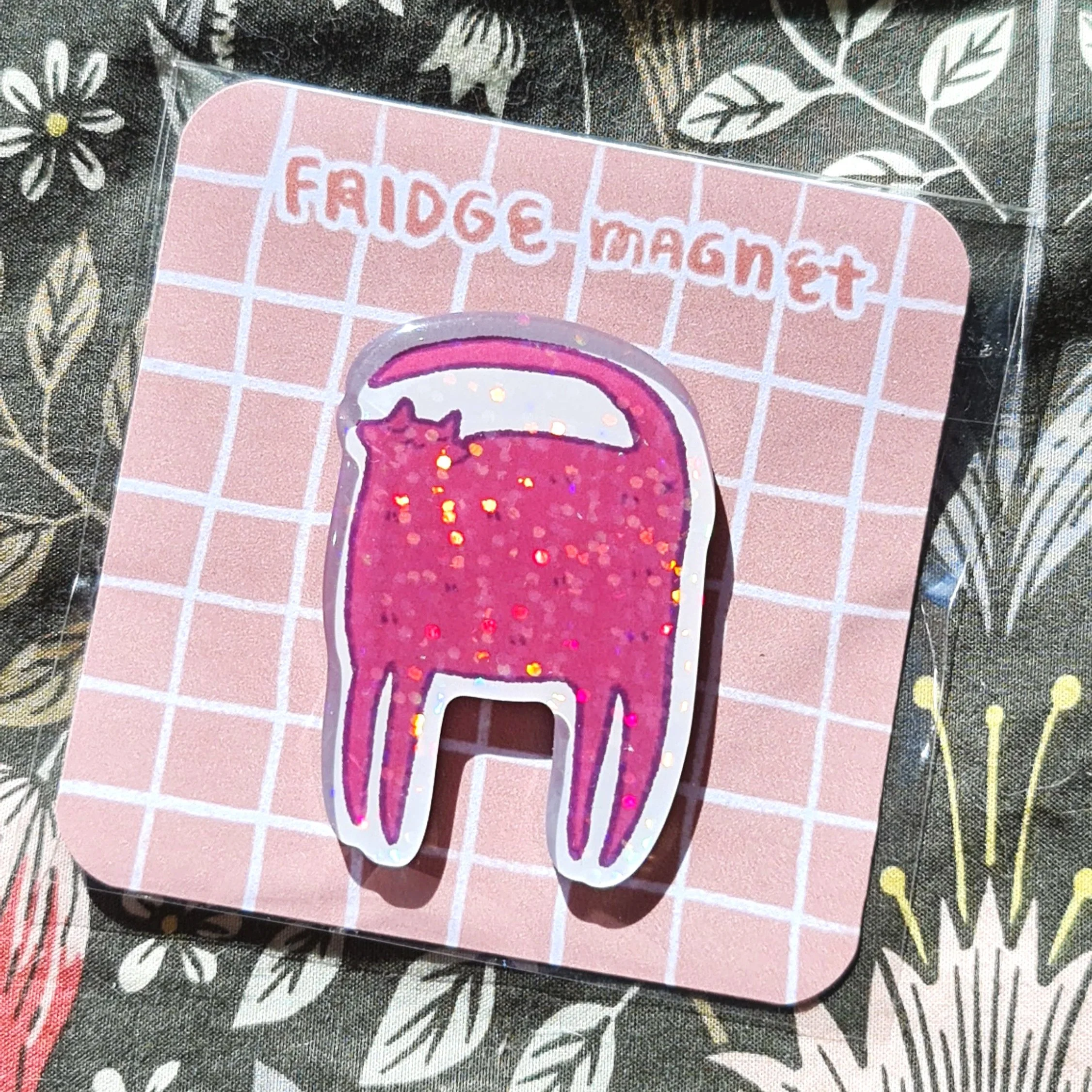 Sparkly Kitty - Holo Fridge Magnet