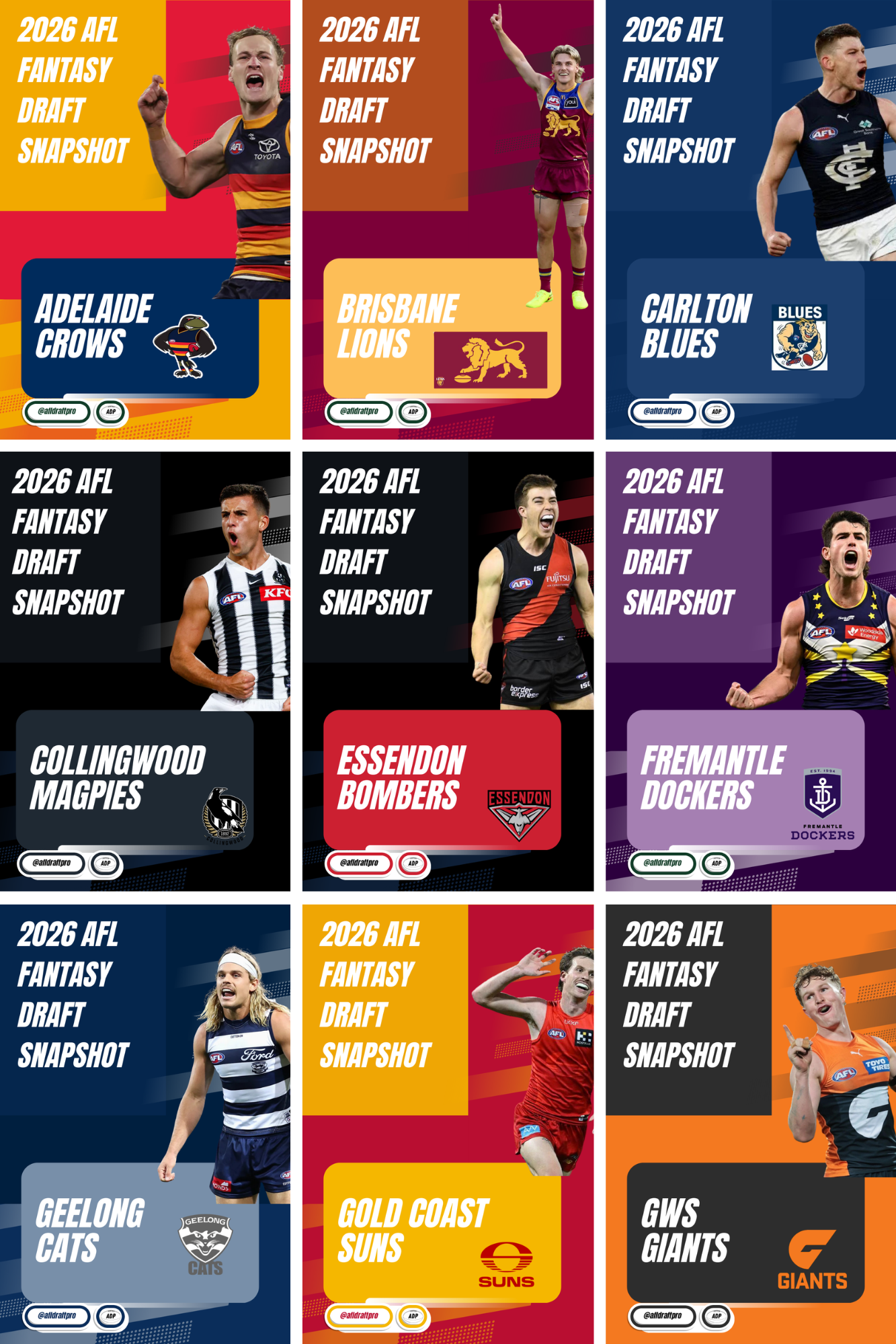 AFL Fantasy Draft Snapshots – Part 1 
