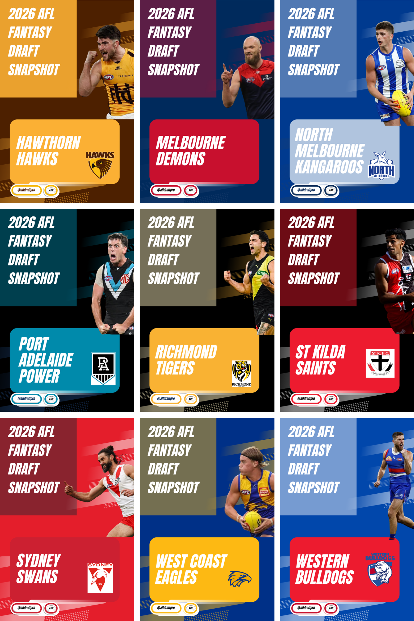 AFL Fantasy Draft Snapshots – Part 2