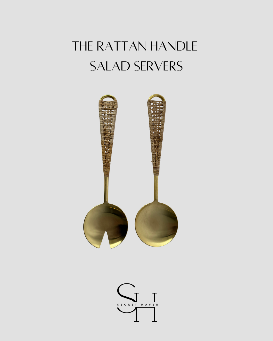 The Rattan Handle Salad Servers