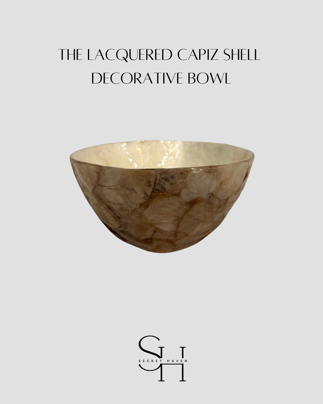 The Lacquered Capiz Shell Decorative Bowl