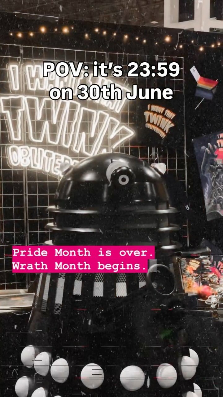 Do Daleks feel queer rage? π§±
WRATH MONTH - original stories of queer rage, plus outrageous riot merch, is available until the end of July through the Kickstarter campaign linked on our profile.
#BeThayDoCrime #wrathmonth #books #bookstagram #queer