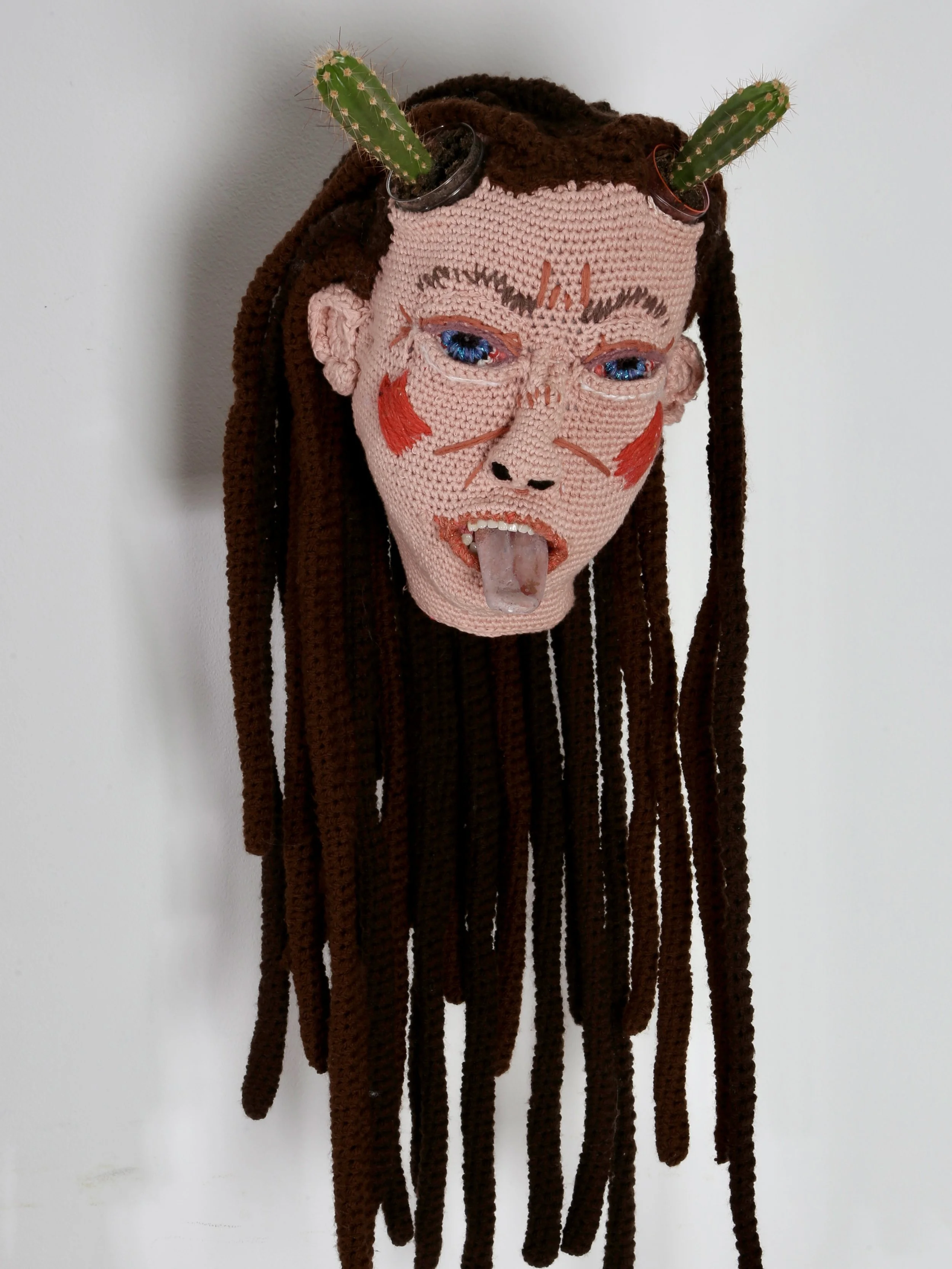 Tatum Kempers 
 BITE ME
 Yarn (cotton, wool, acrylic, recycled plastic bottle yarn), teddy bear stuffing, silicone, cacti, fake teeth
 approx. 80 × 25 cm