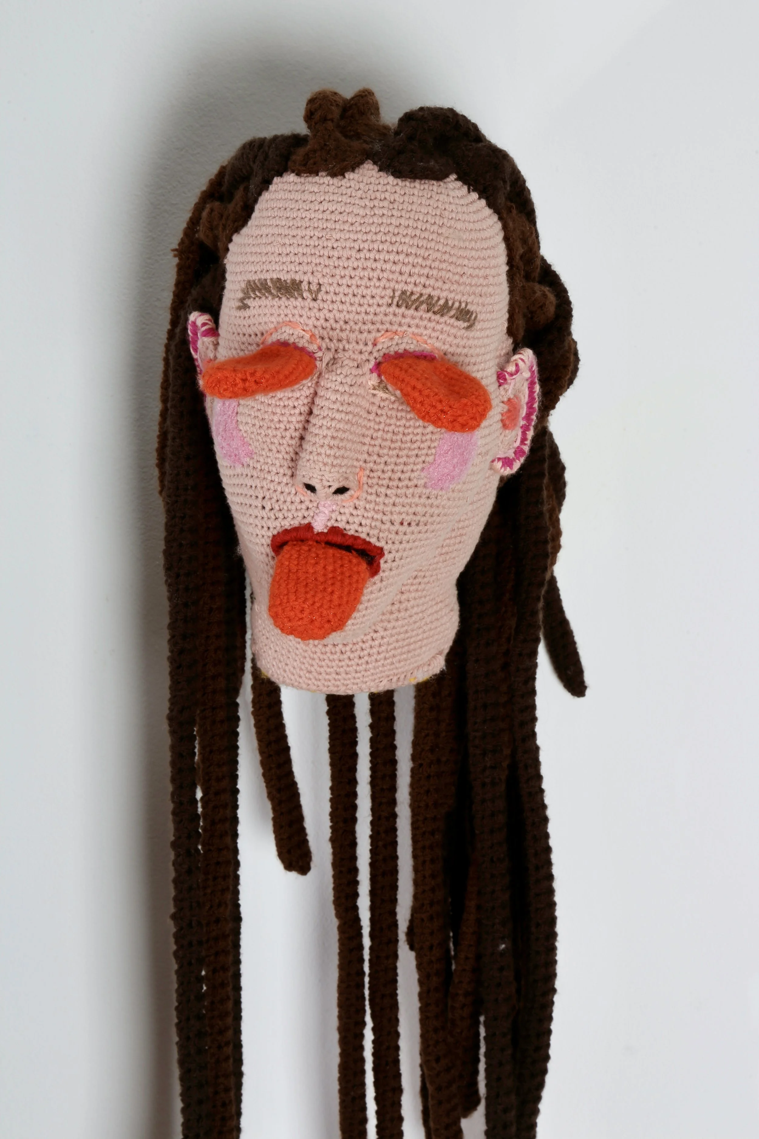  Tatum Kempers 
 LICK IT.STICK IT.OWN IT.
 Yarn (cotton, wool, acrylic, recycled plastic bottle yarn), teddy bear stuffing
  approx. 80 × 25 cm